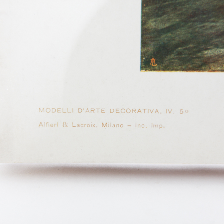 Collection of Vintage Lithographic Plates from Italian Modelli D'Arte Decorativa  Portfolio Series