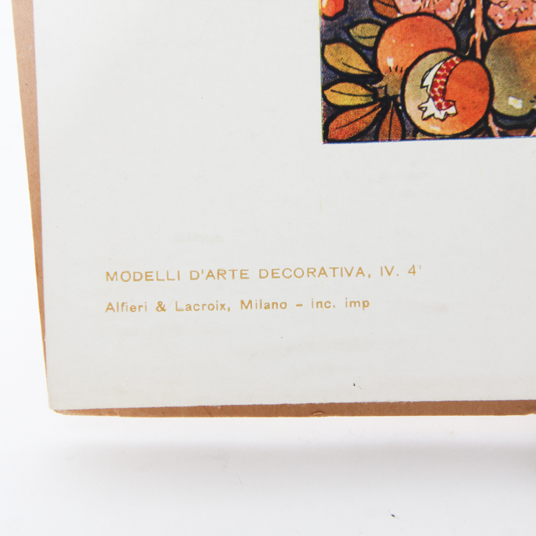Collection of Vintage Lithographic Plates from Italian Modelli D'Arte Decorativa  Portfolio Series