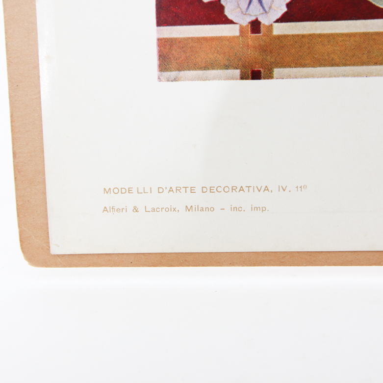 Collection of Vintage Lithographic Plates from Italian Modelli D'Arte Decorativa  Portfolio Series