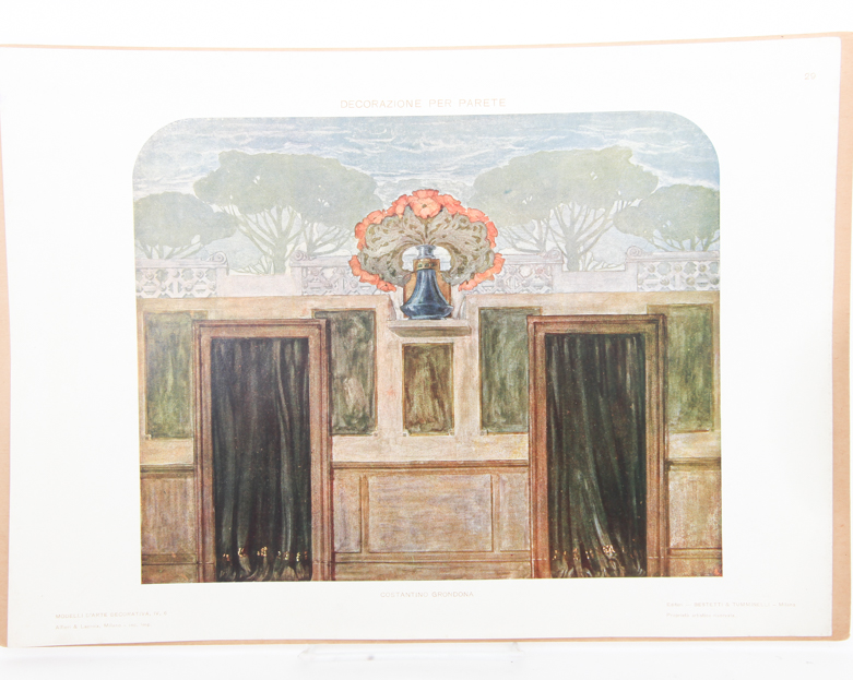 Collection of Vintage Lithographic Plates from Italian Modelli D'Arte Decorativa  Portfolio Series