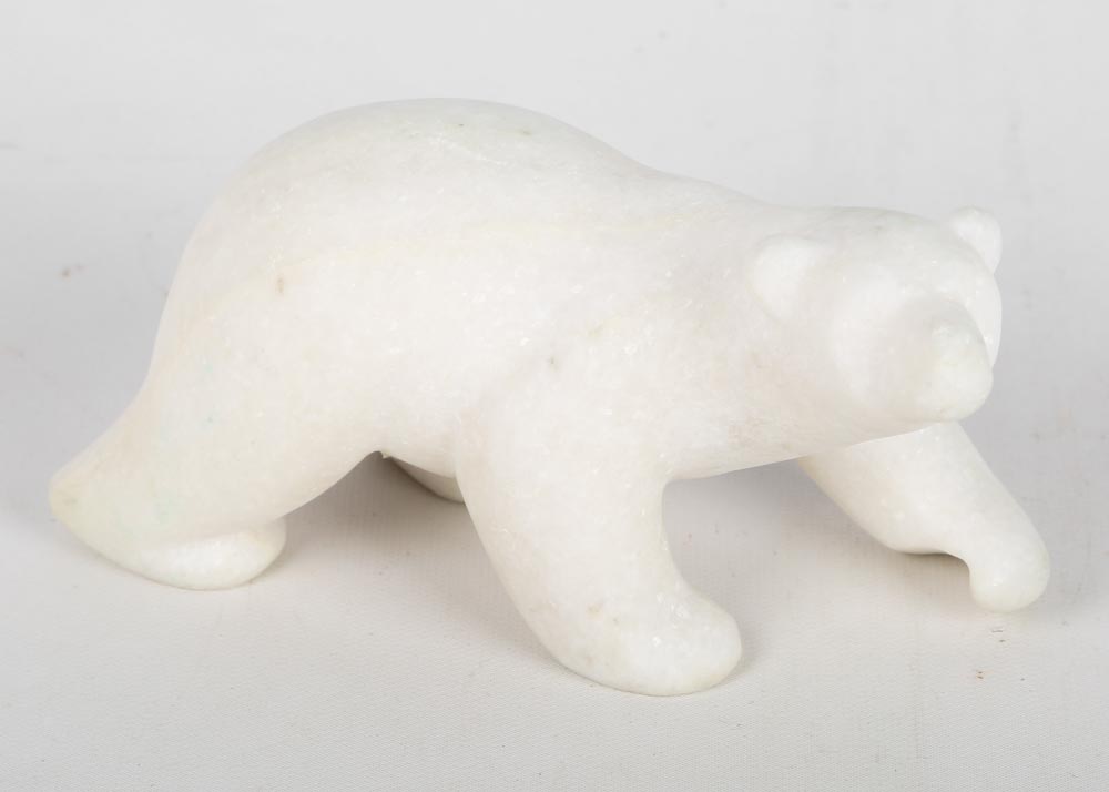 White Star Marble Polar Bear Carvings