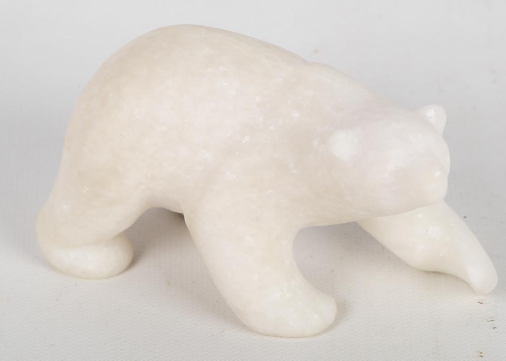 White Star Marble Polar Bear Carvings