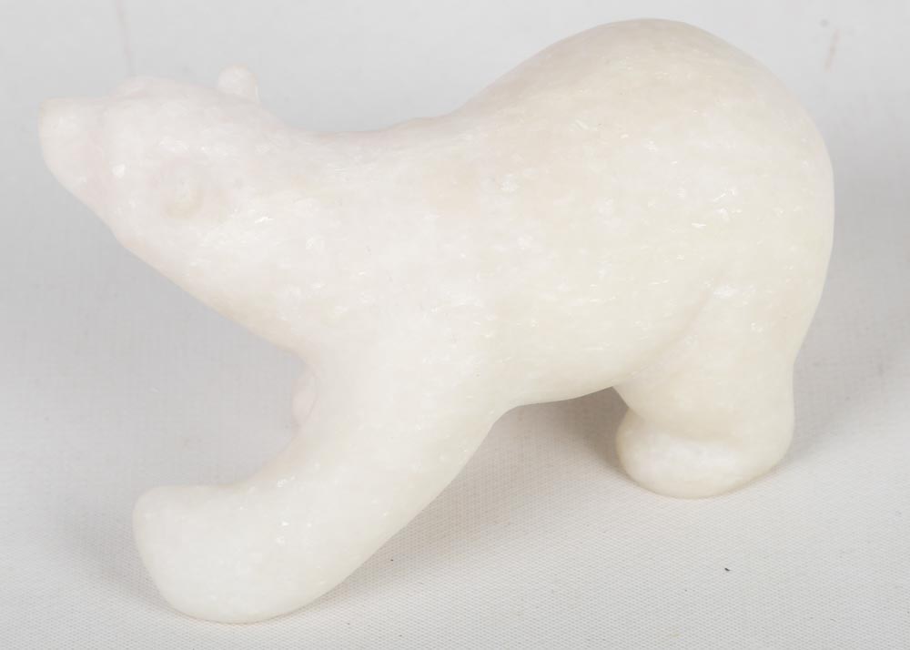 White Star Marble Polar Bear Carvings