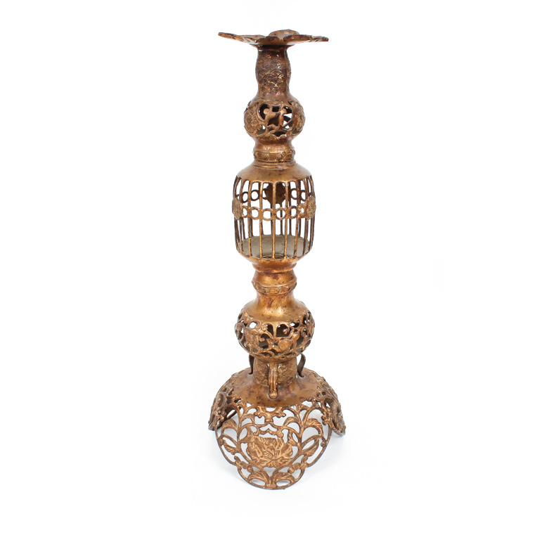 Japanese Brass Candle Holder