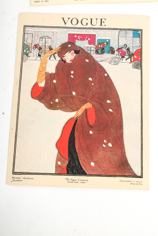 Collection of Vintage Vogue Magazine Cover Offset Lithographs
