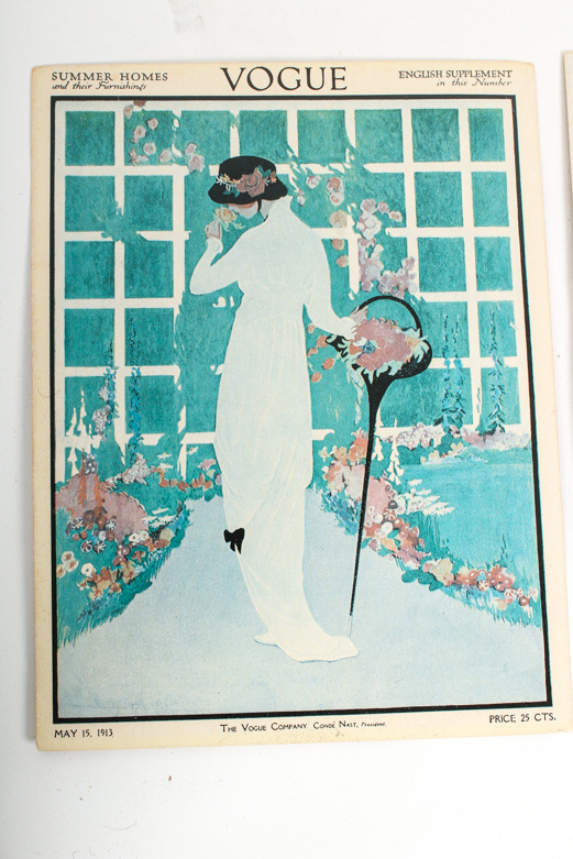 Collection of Vintage Vogue Magazine Cover Offset Lithographs