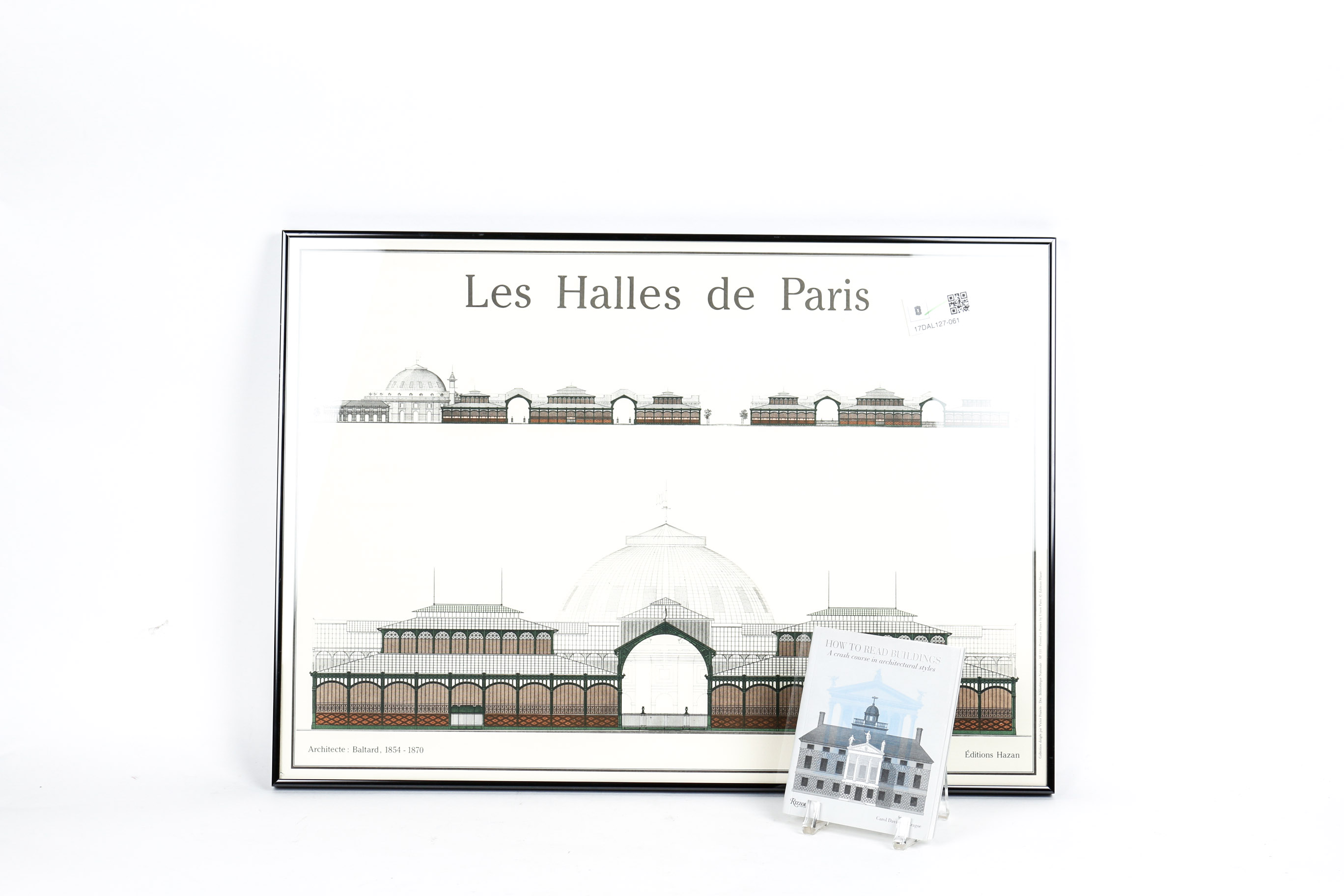 Baltard Lithograph "Les Halles de Paris" and Book