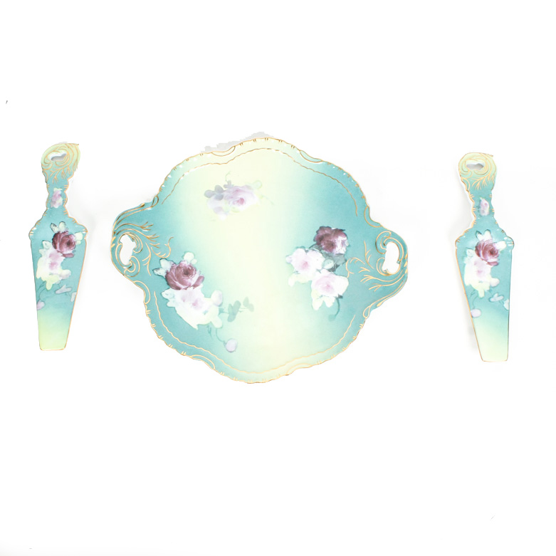 "1898 China Company" Victorian Style Cake Serving Set