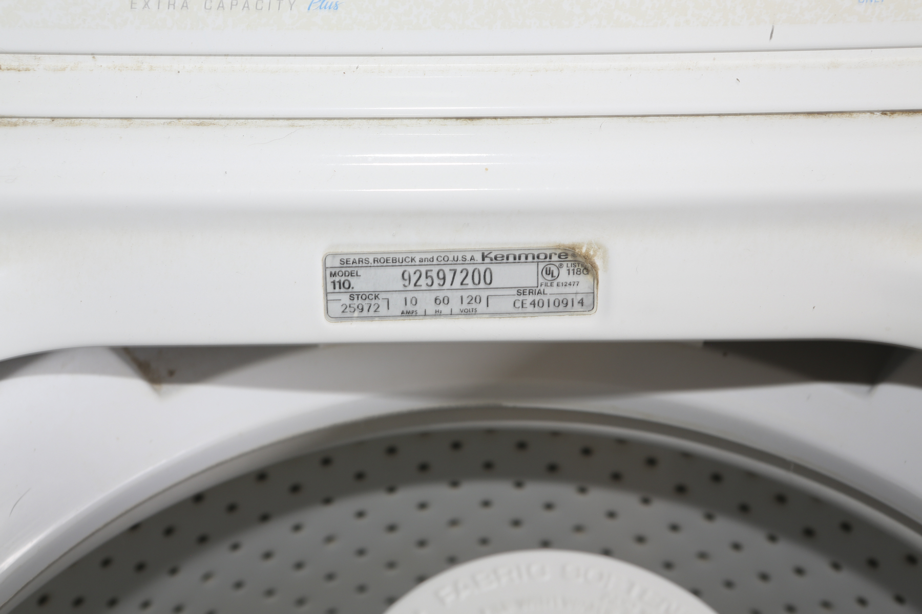 Kenmore Ultra Fabric Care Washing Machine