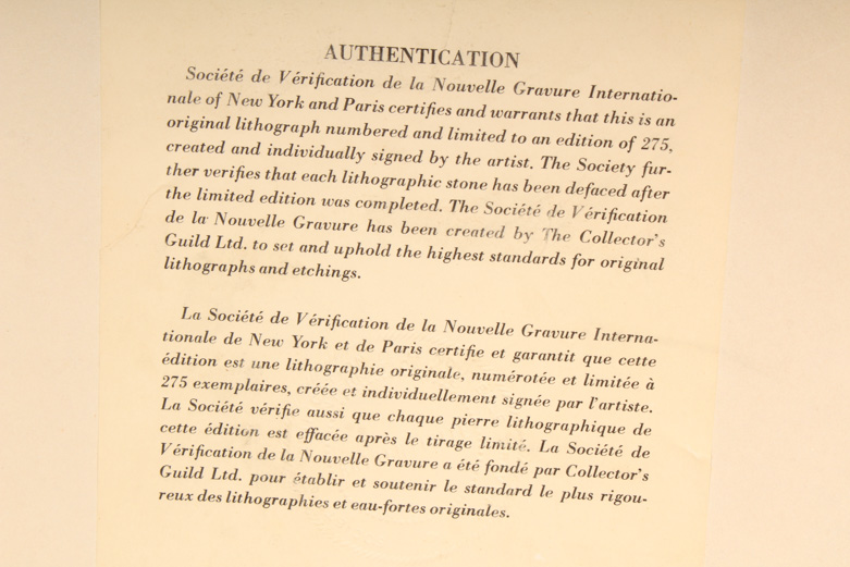 Jacques Gaston Moreau Offset Lithograph Print “Boats In Harbor”