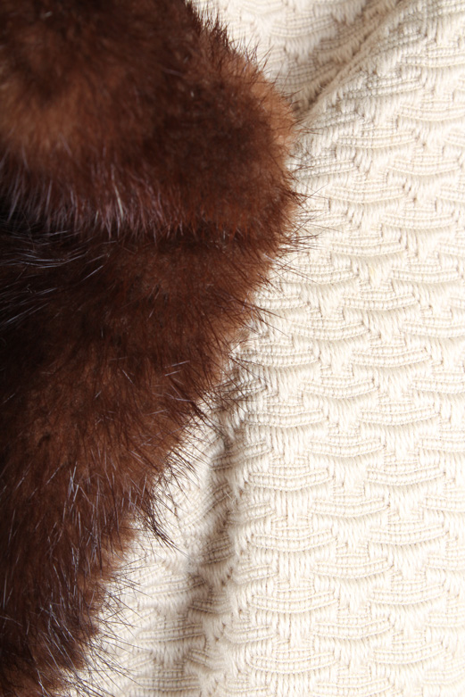 Vintage Dress Coat with Mink Fur Trim