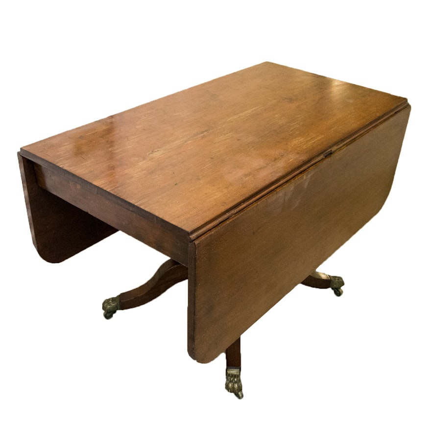 Antique Federal Style Walnut Drop-Leaf Table
