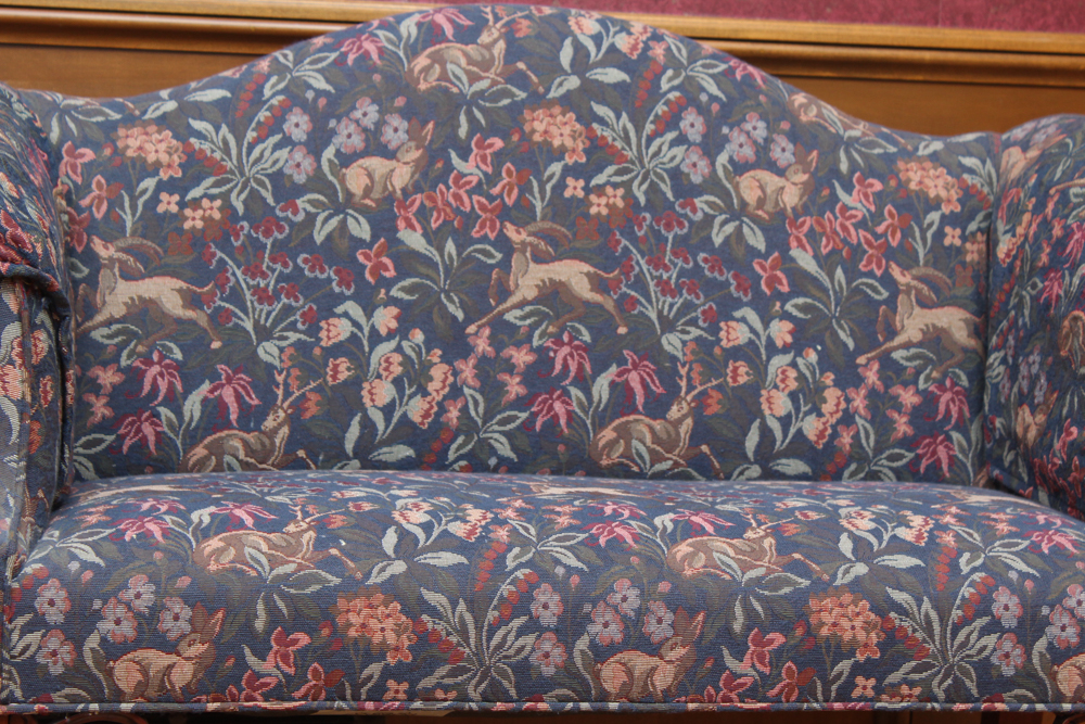 Custom Upholstered Settee by Southwood with Chair