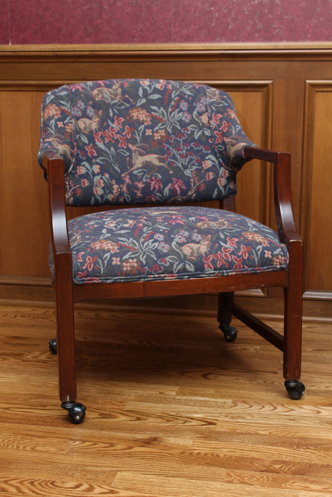 Custom Upholstered Settee by Southwood with Chair