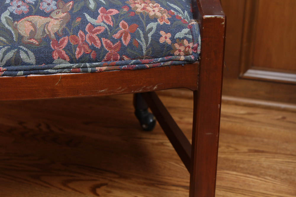 Custom Upholstered Settee by Southwood with Chair