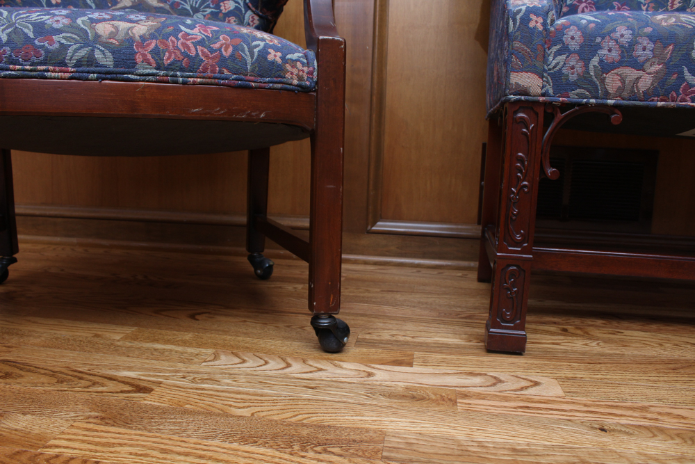 Custom Upholstered Settee by Southwood with Chair