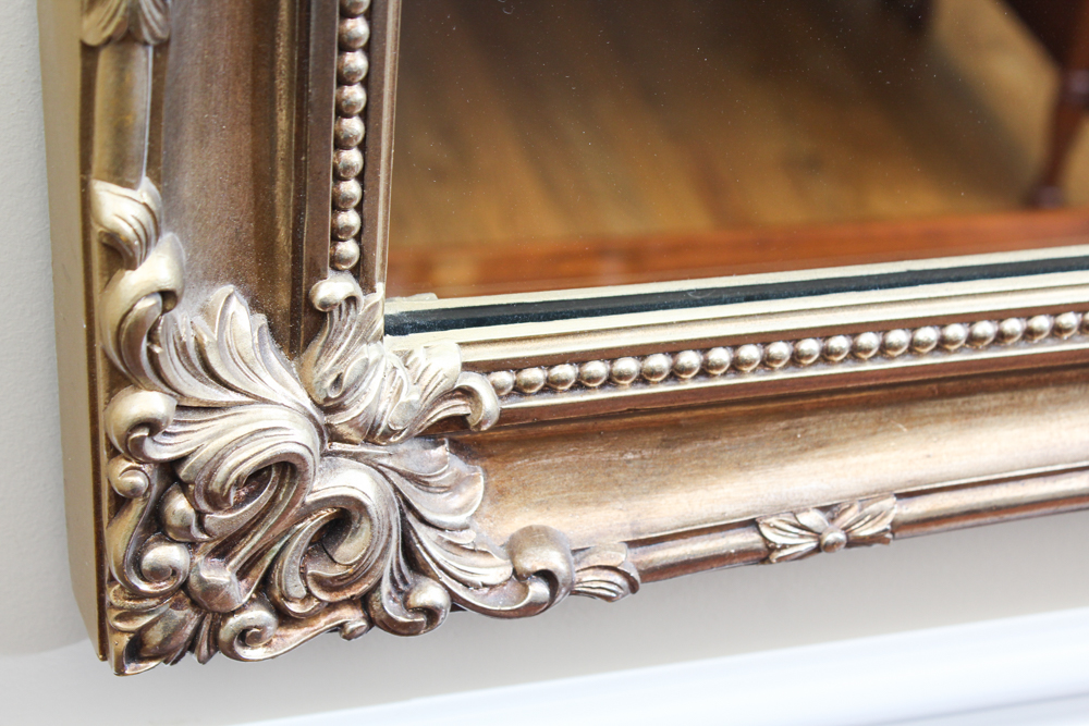 Wall Mirror with Gold Tone Frame