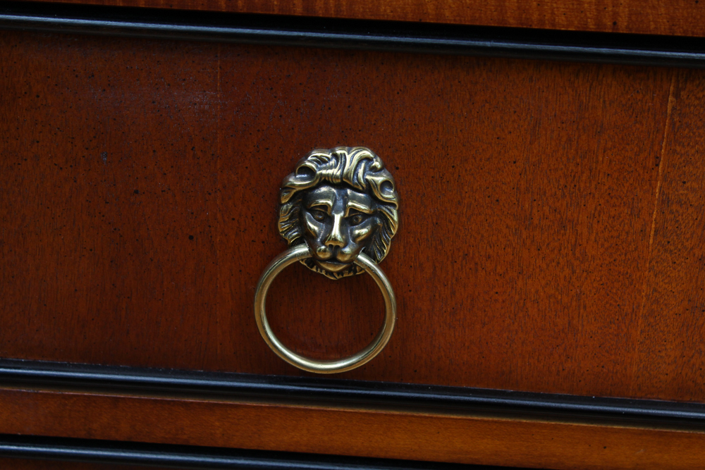Empire Style Mahogany Veneer China Cabinet by Century