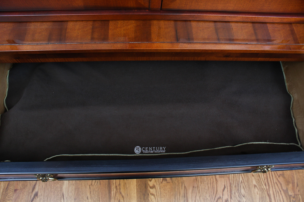 Empire Style Mahogany Veneer China Cabinet by Century