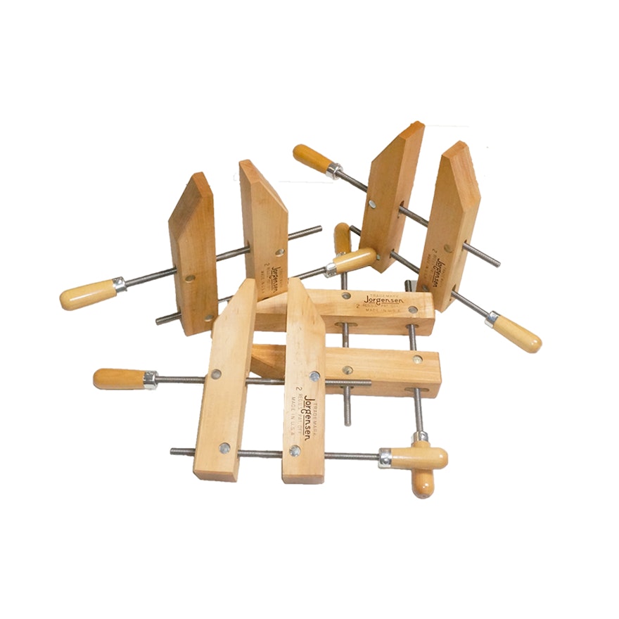 Collection of Large Jorgensen Wooden Clamps