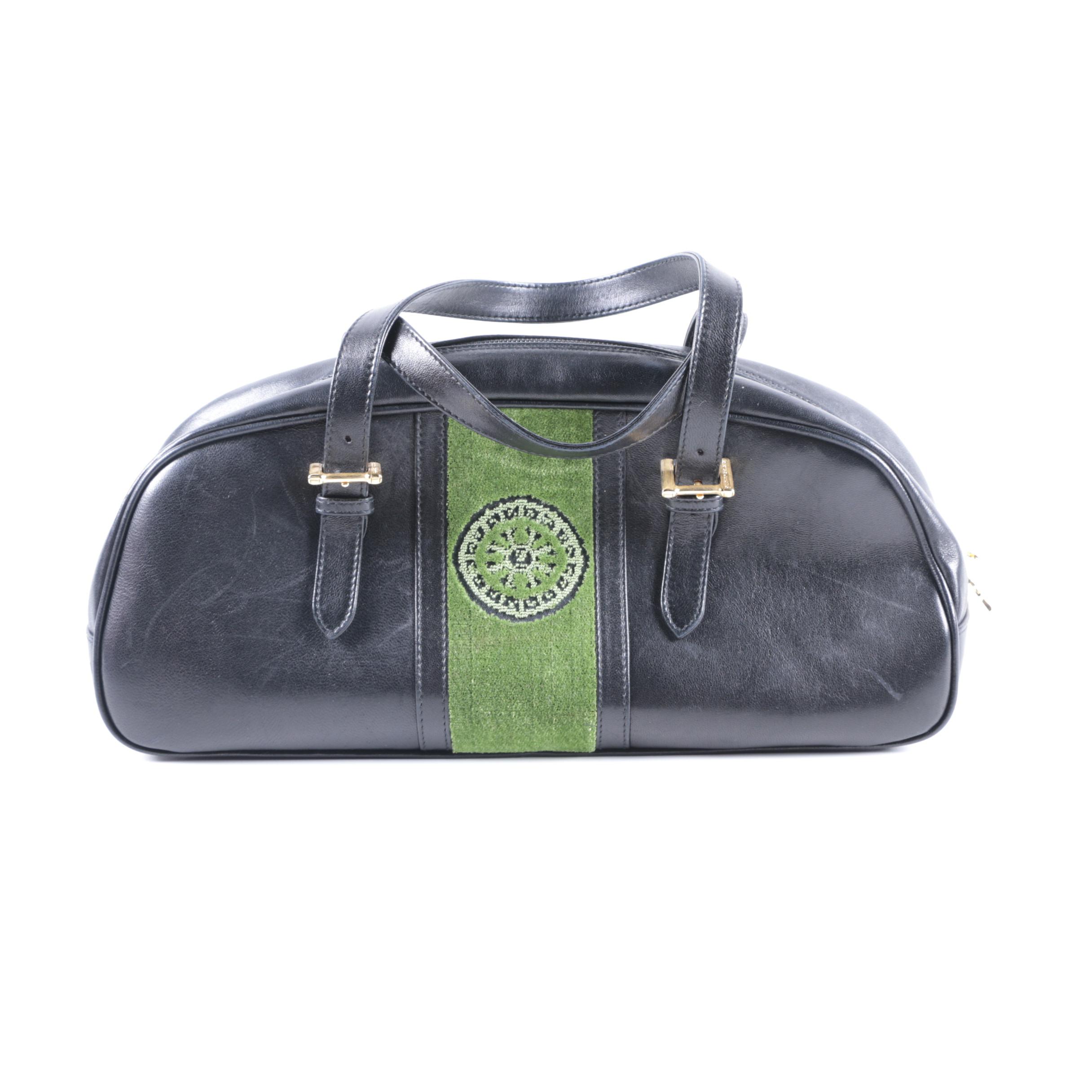 Roberta Di Camerino Black Leather Handbag