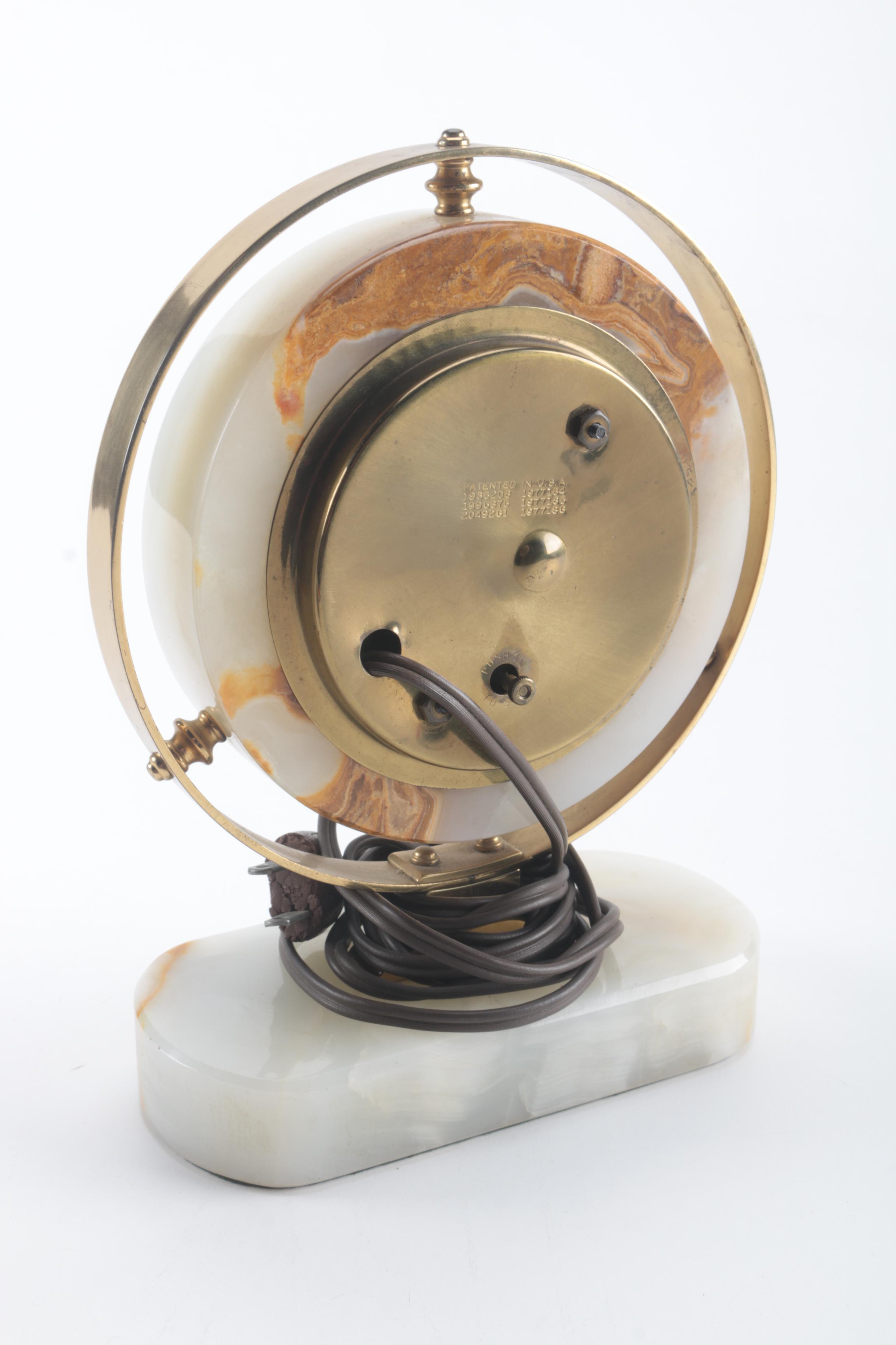 Vintage Mid-Century Marble Desk Clock