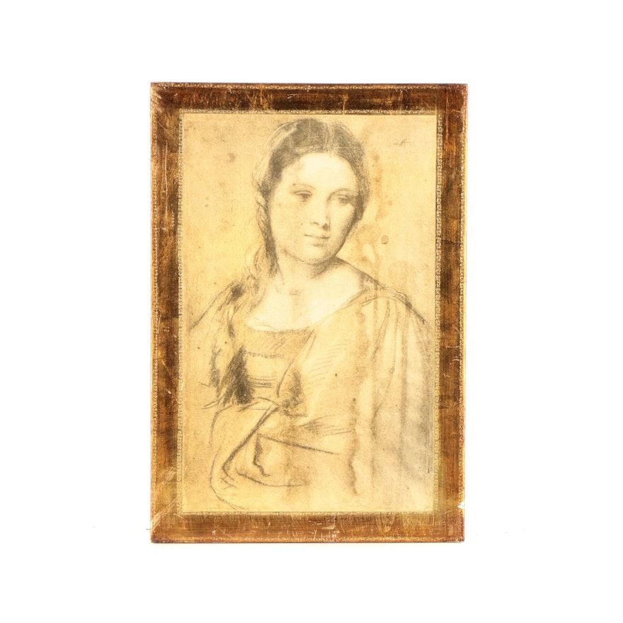 Giclee on Paper After Titian "Portrait of a Young Woman"