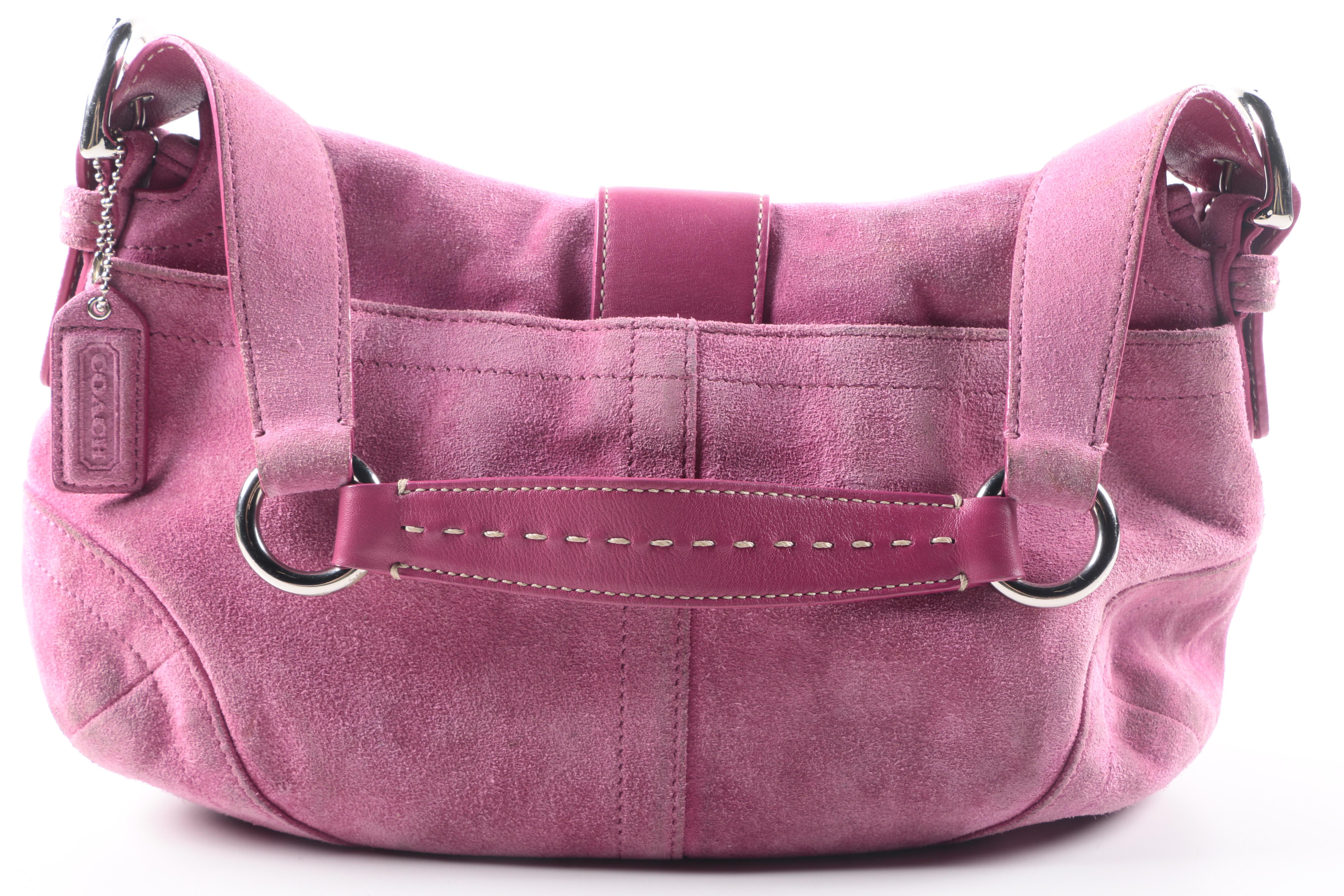 Coach Pink Suede Purse and Wallet