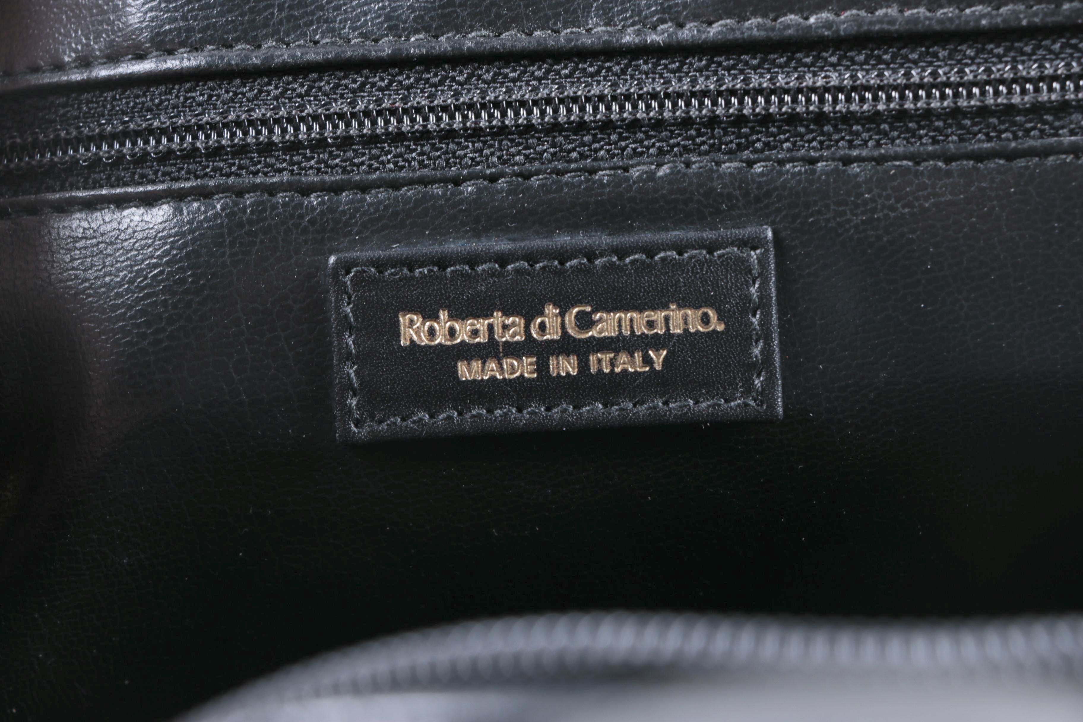 Roberta Di Camerino Black Leather Handbag