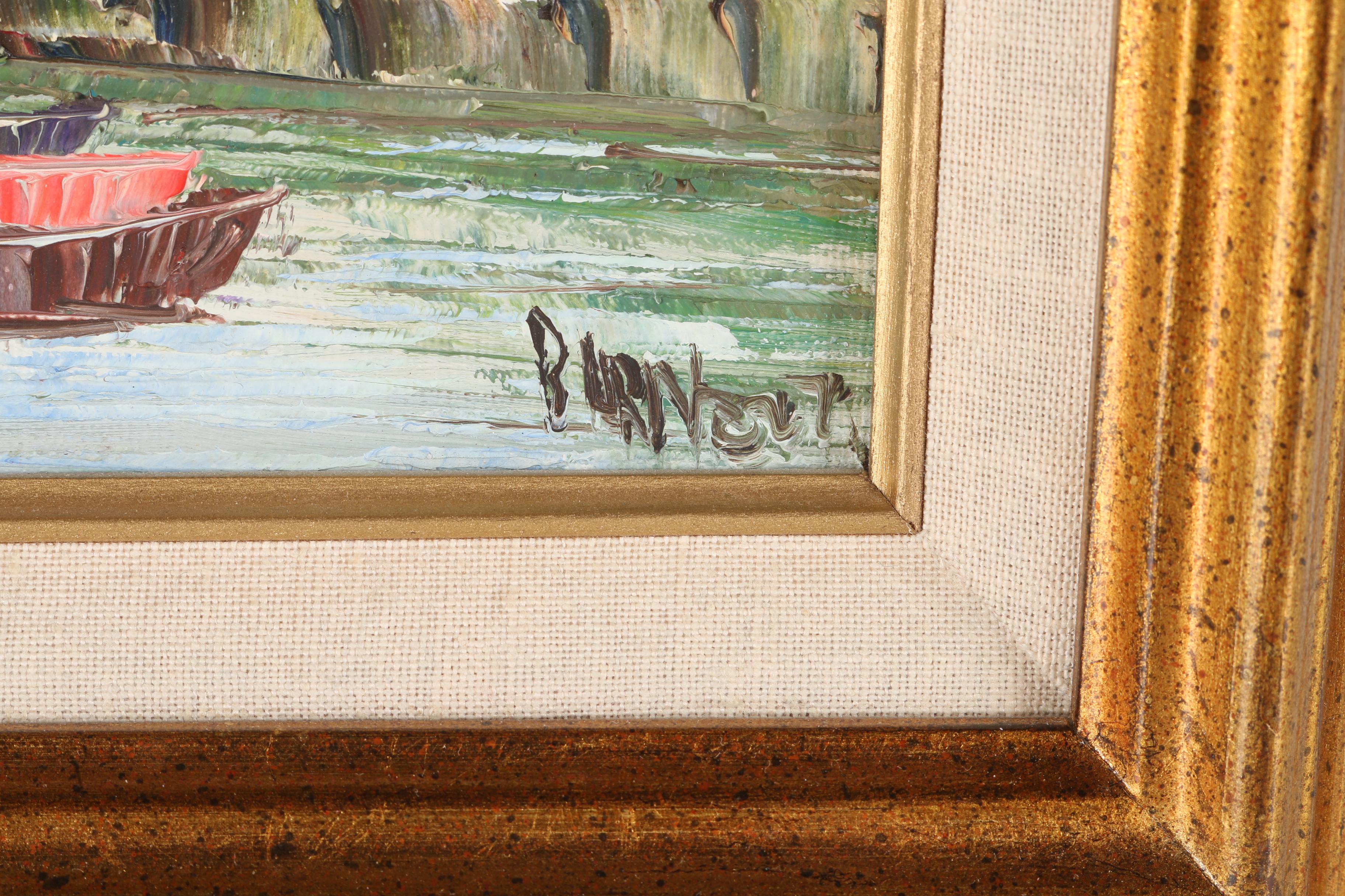 Burnett Oil Painting On Canvas of Harbor Scene