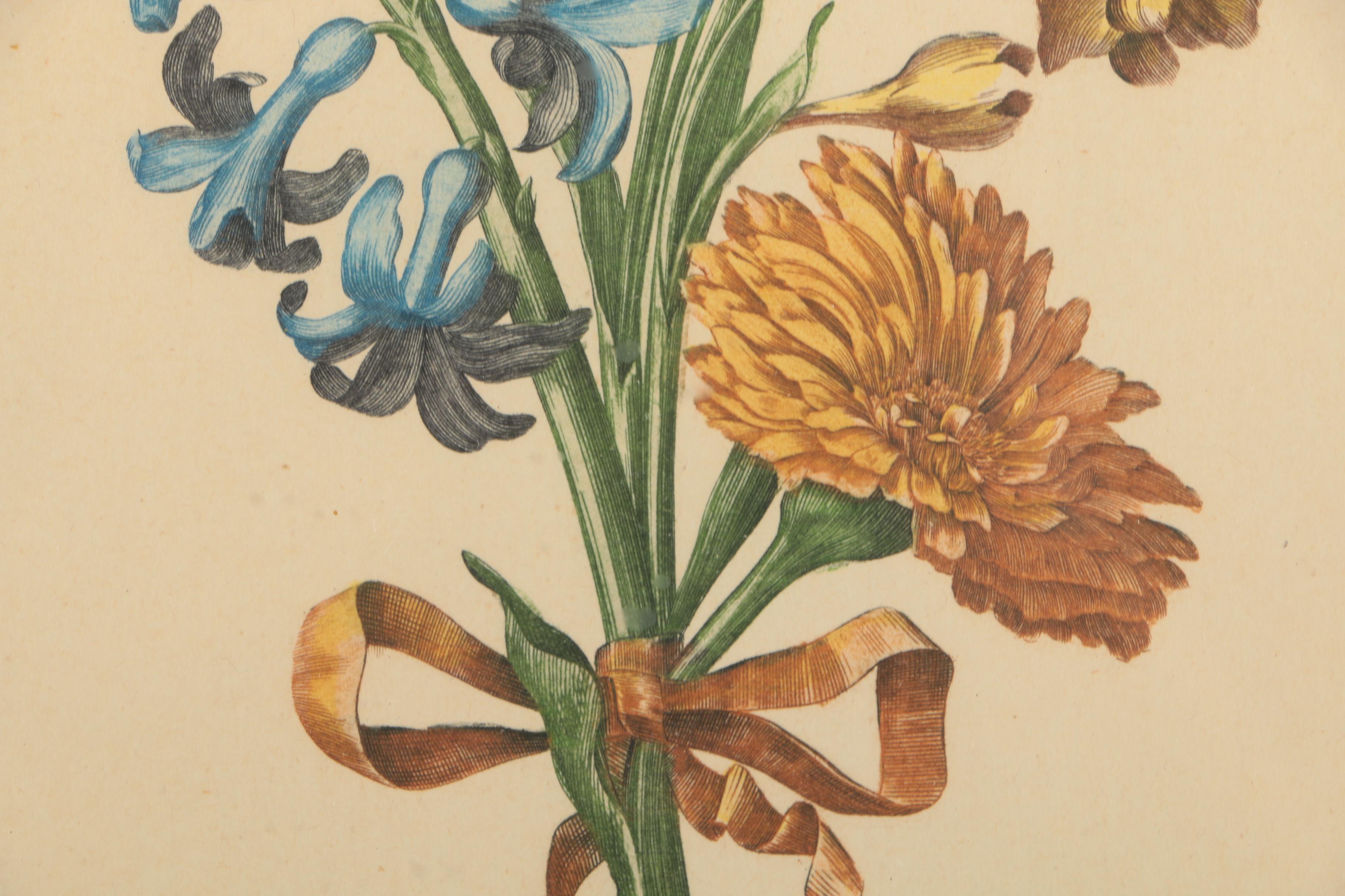 Paris Etching Society Avril Botanical Intaglio Prints on Paper