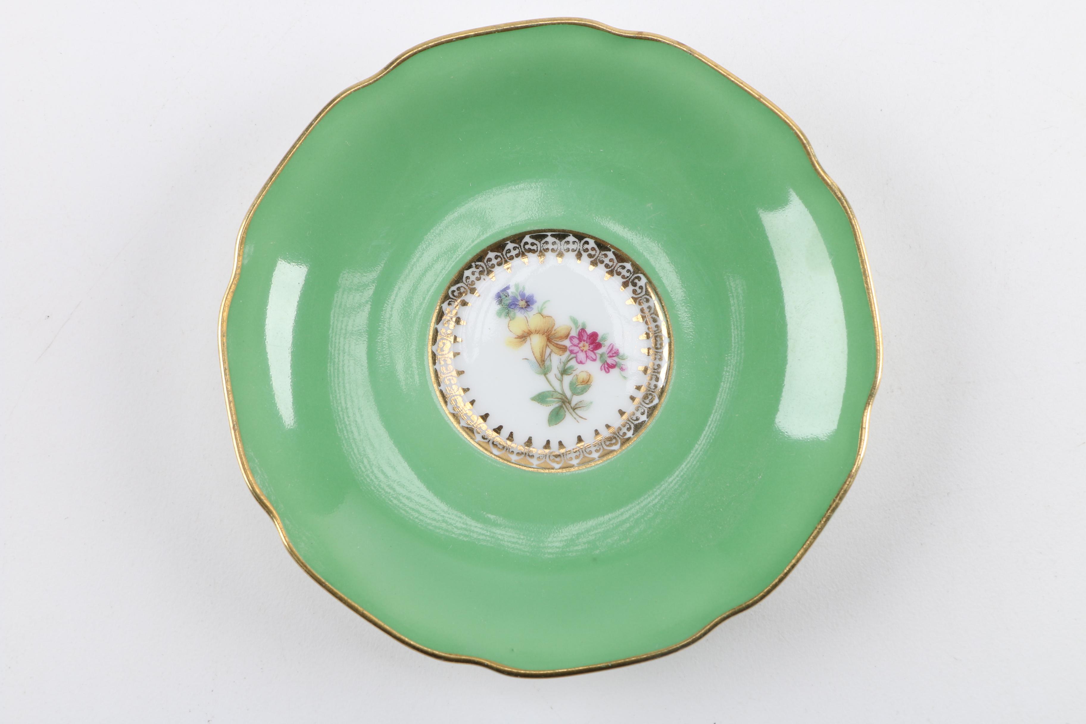 Decorative Porcelain Tea Cups and Saucers Including Tishenreuth
