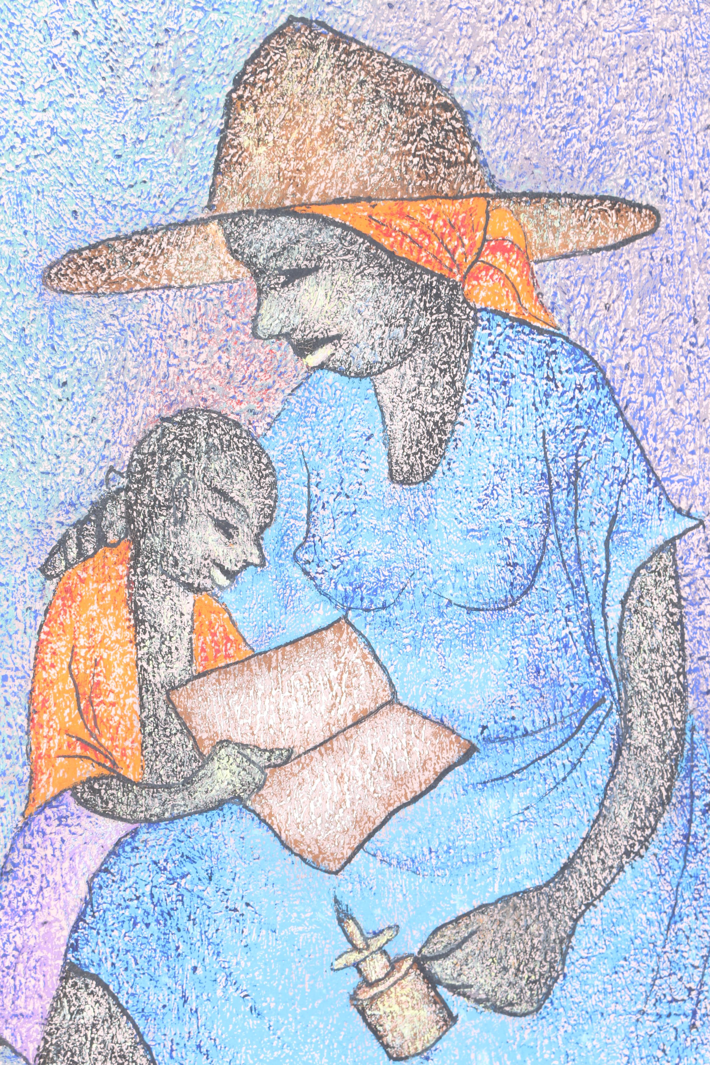 Joseph Jacob Oil Painting of Mother and Child