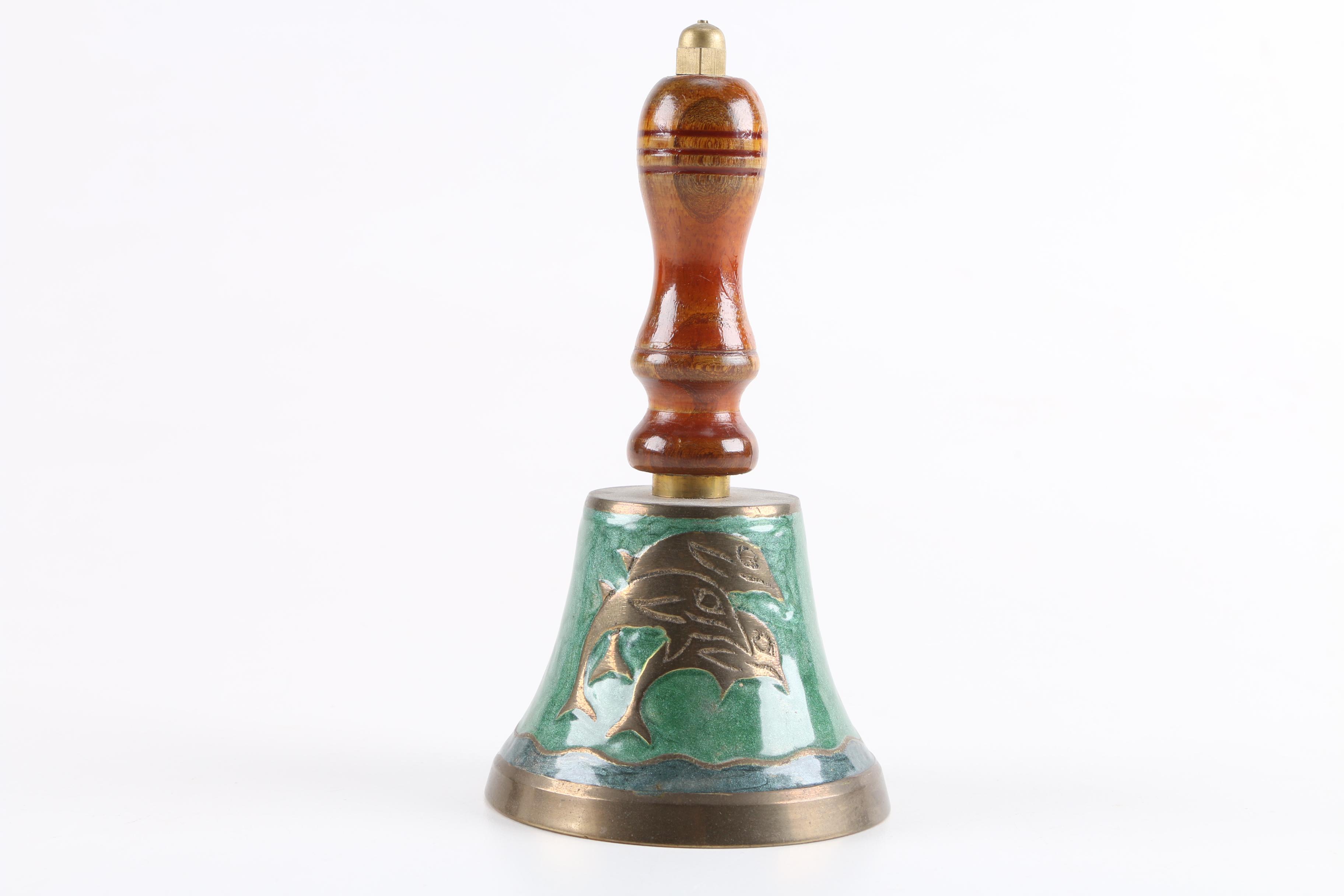 Enameled Brass Hand Bell