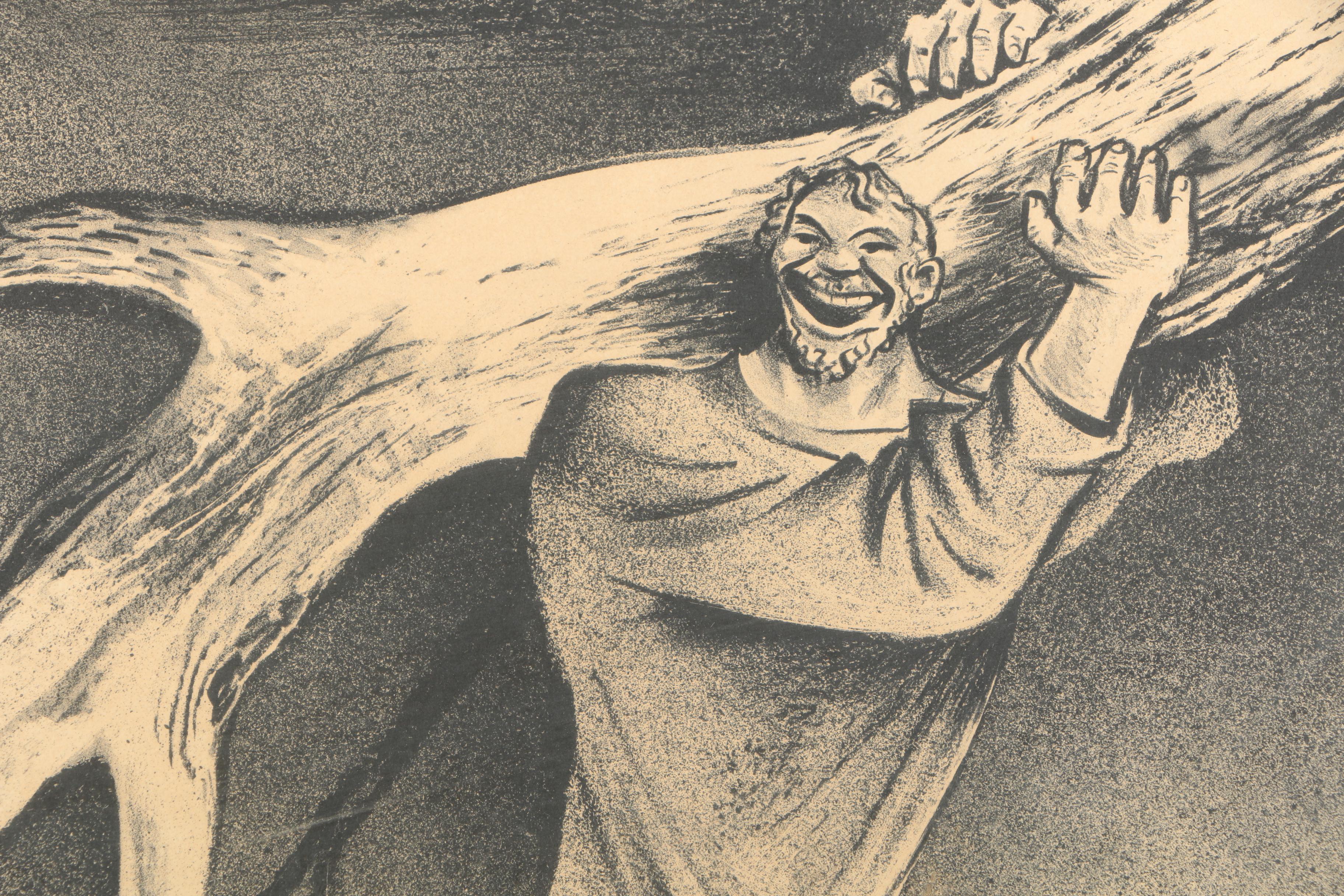 William Gropper Limited Edition Lithograph "Paul Bunyan"