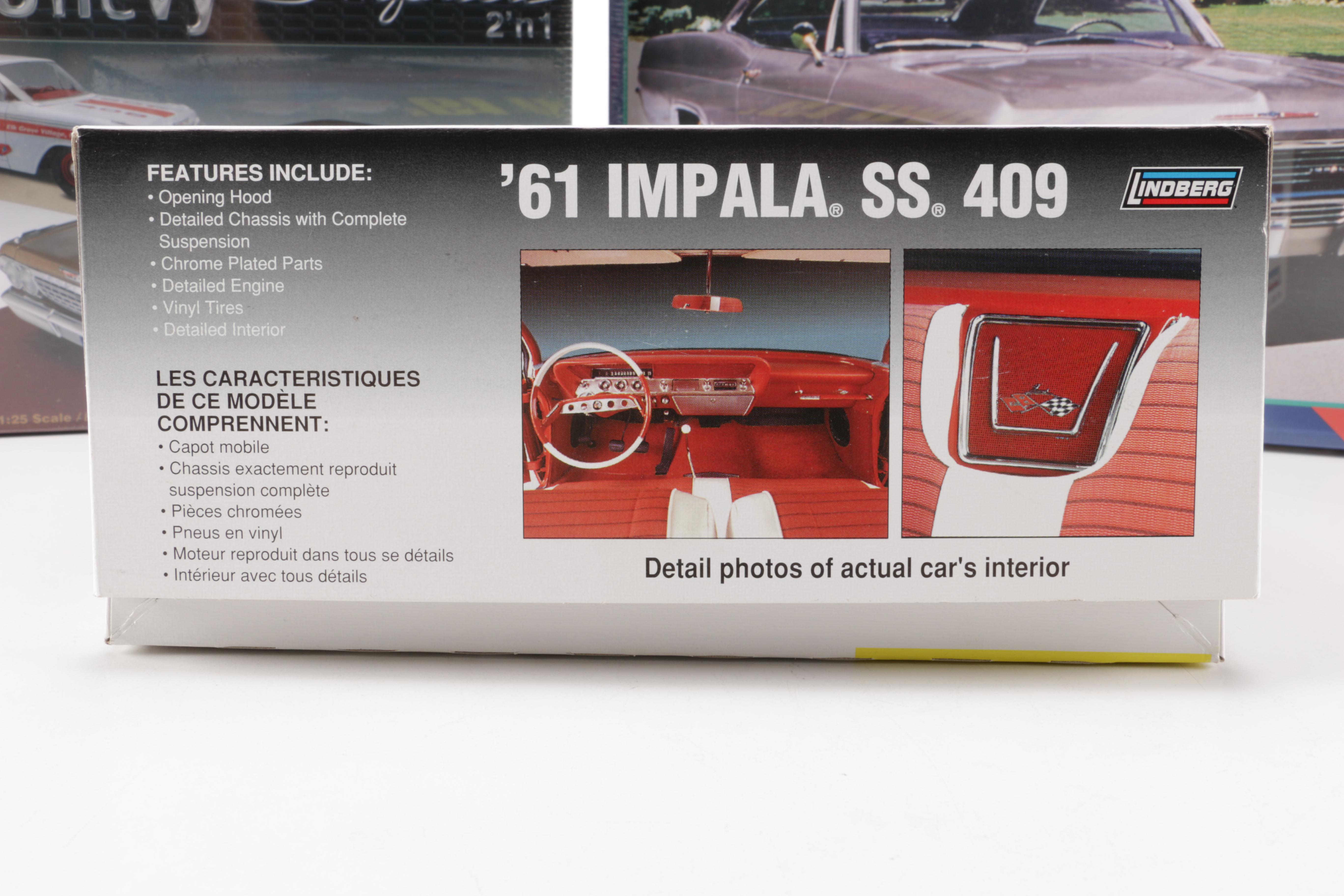Assortment of Chevy Impala Model Kits and Die-Cast Cars