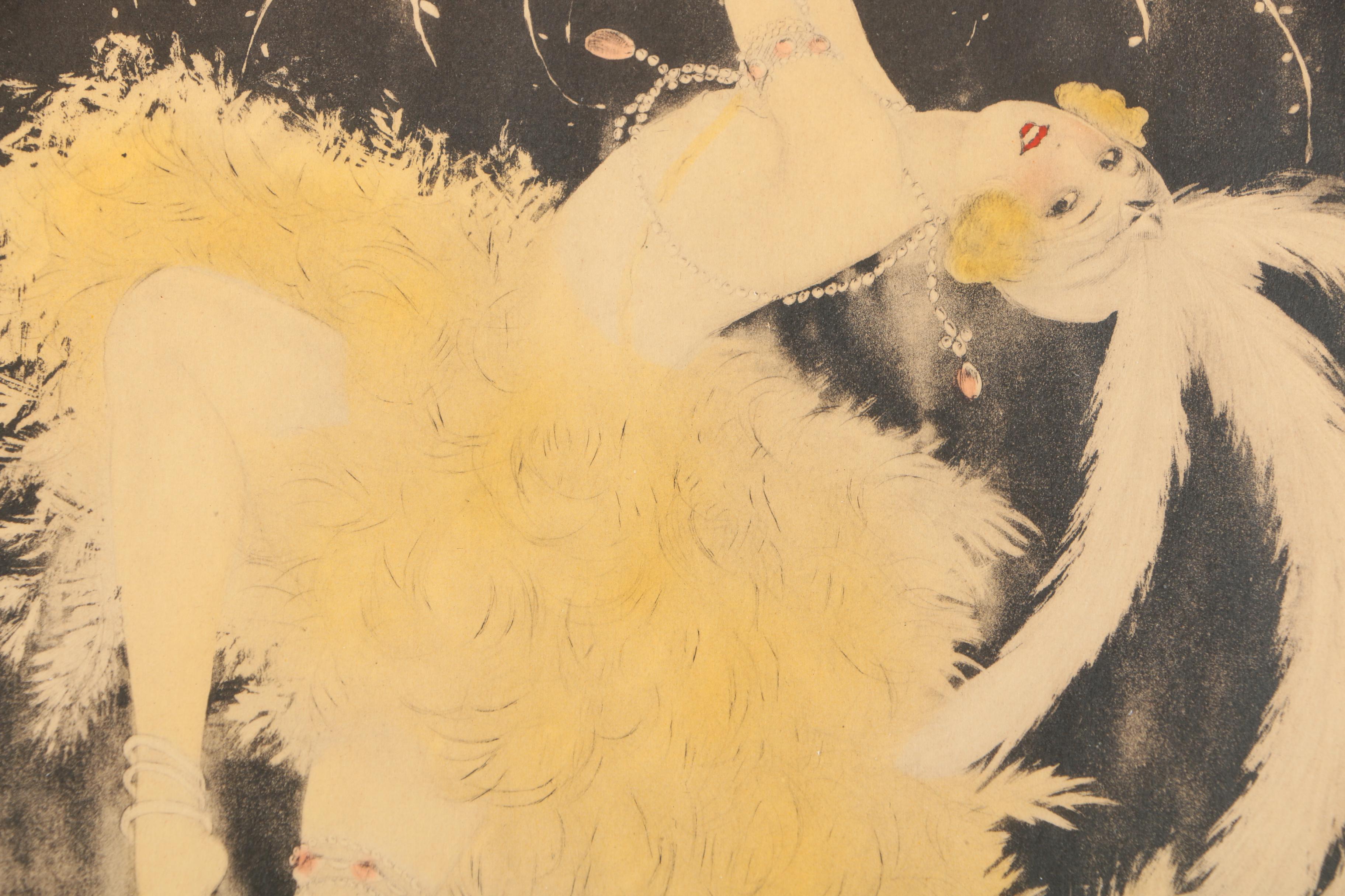 Lithograph After Louis Icart's Illustration of a Dancer