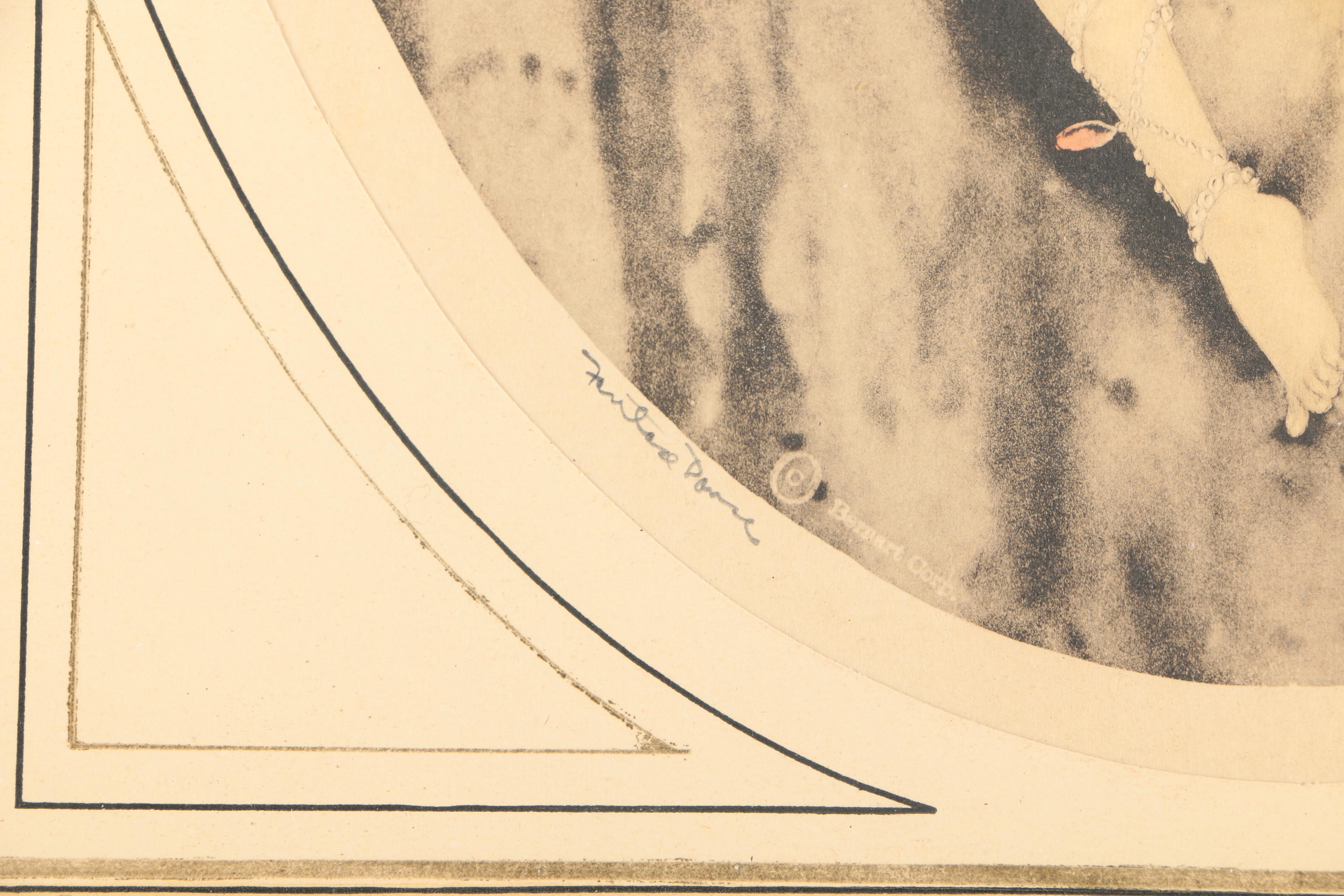 Lithograph After Louis Icart's Illustration of a Dancer