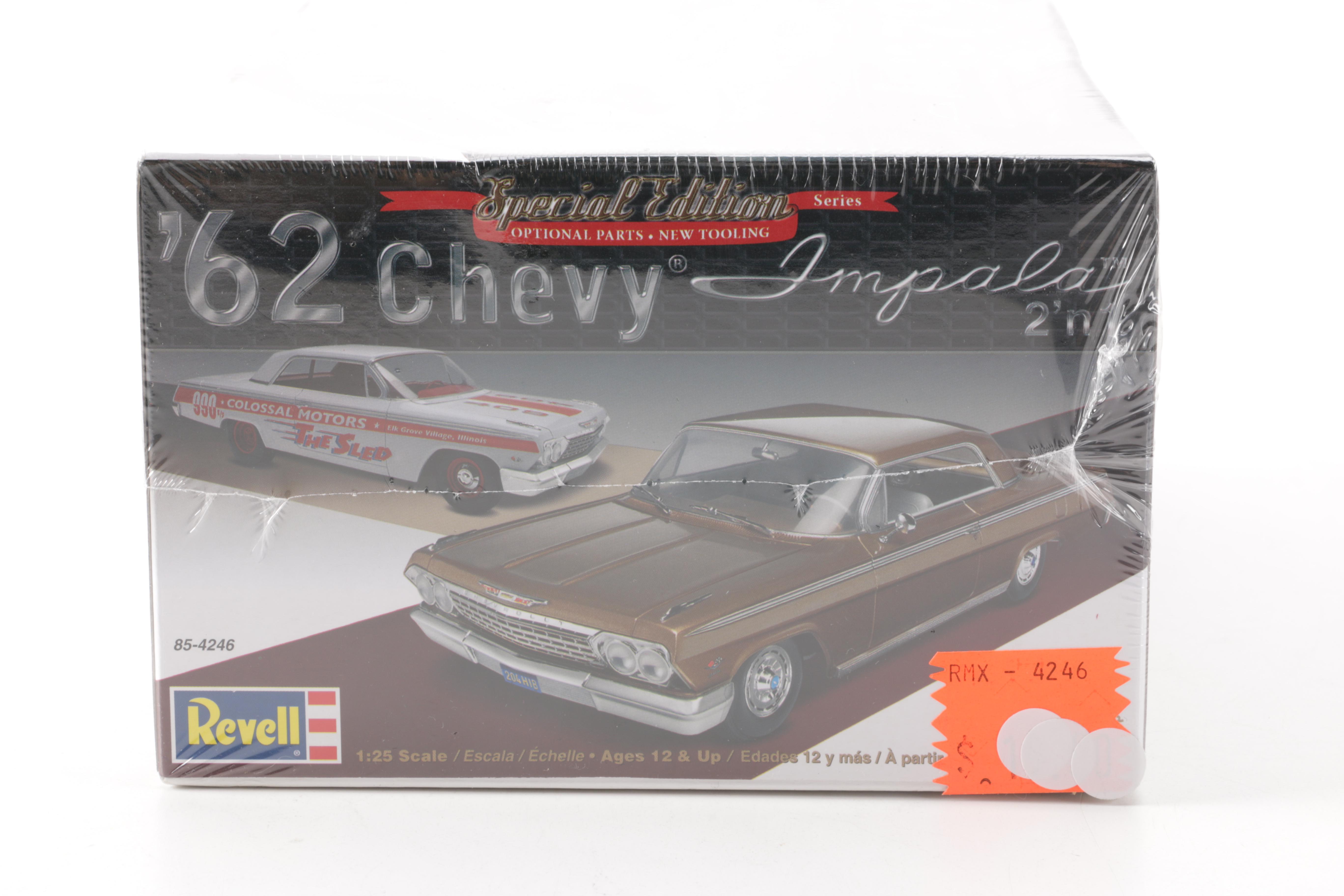 Assortment of Chevy Impala Model Kits and Die-Cast Cars