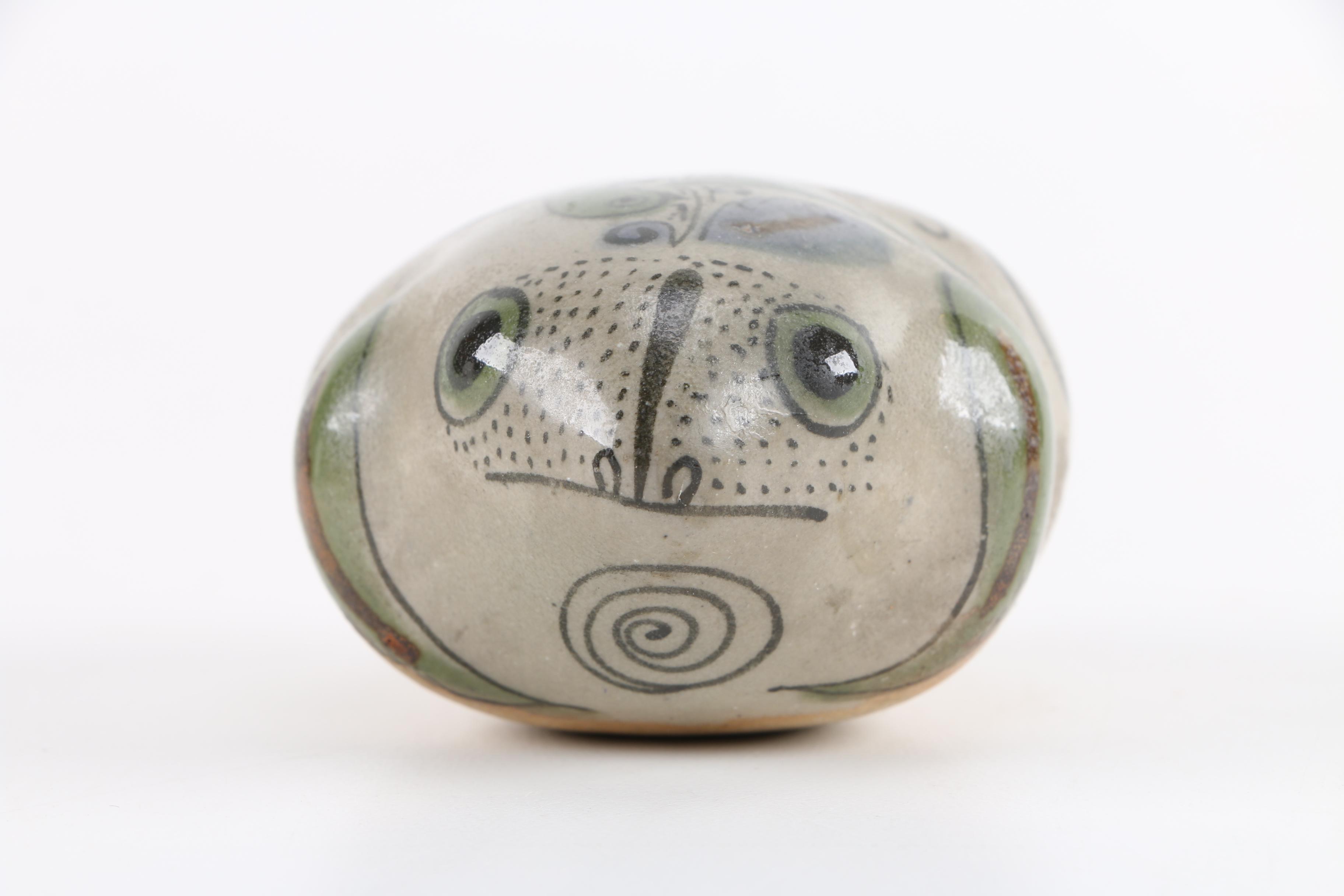 Handbuilt Stoneware Frog Figurine