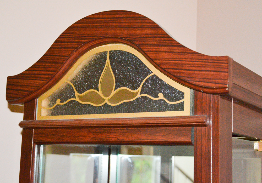 Vintage Lighted Curio Display Cabinet