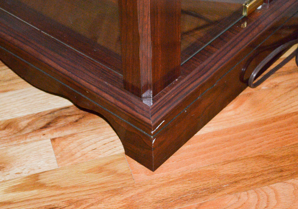 Vintage Lighted Curio Display Cabinet