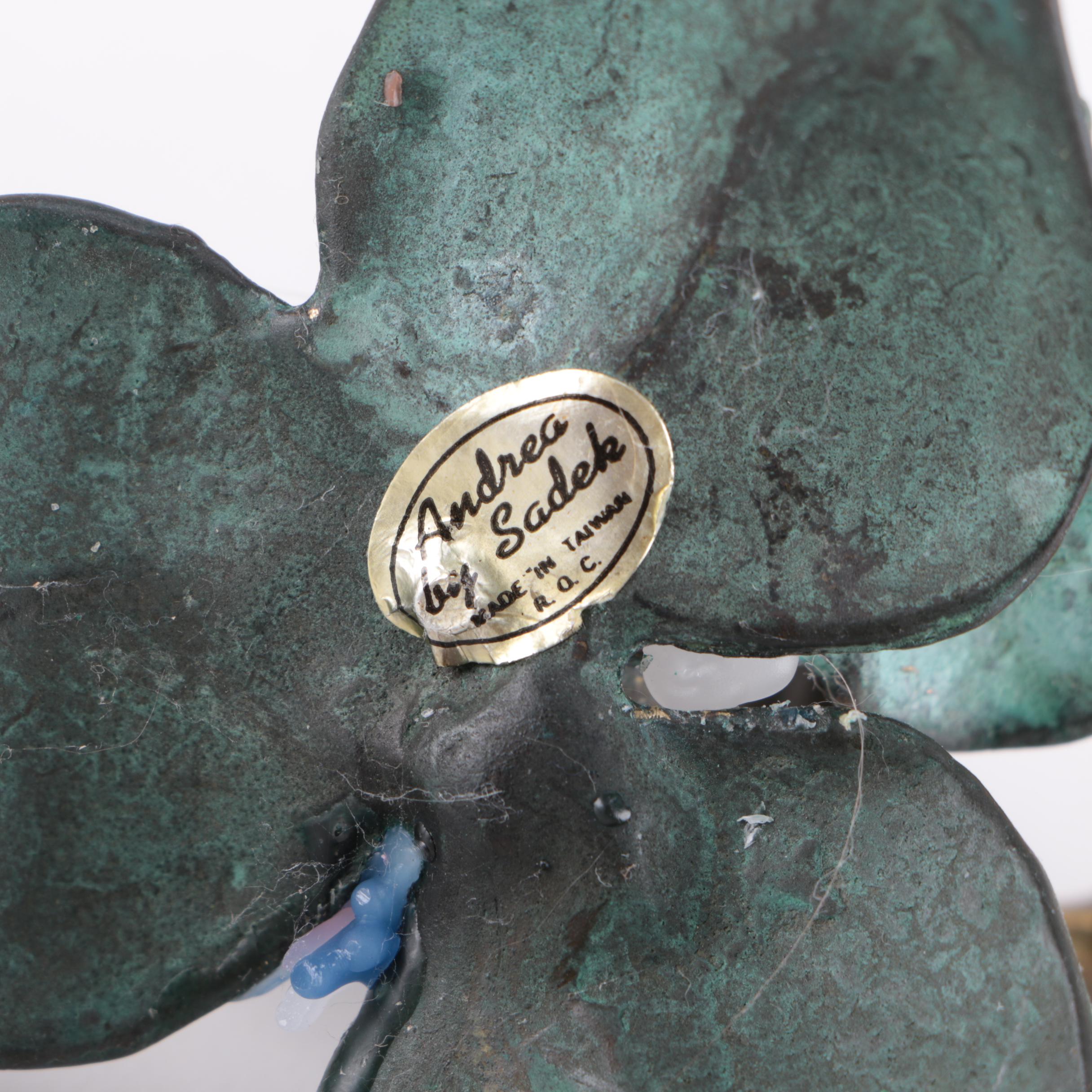 Brass Hummingbird Candleholders From Andrea by Sadek