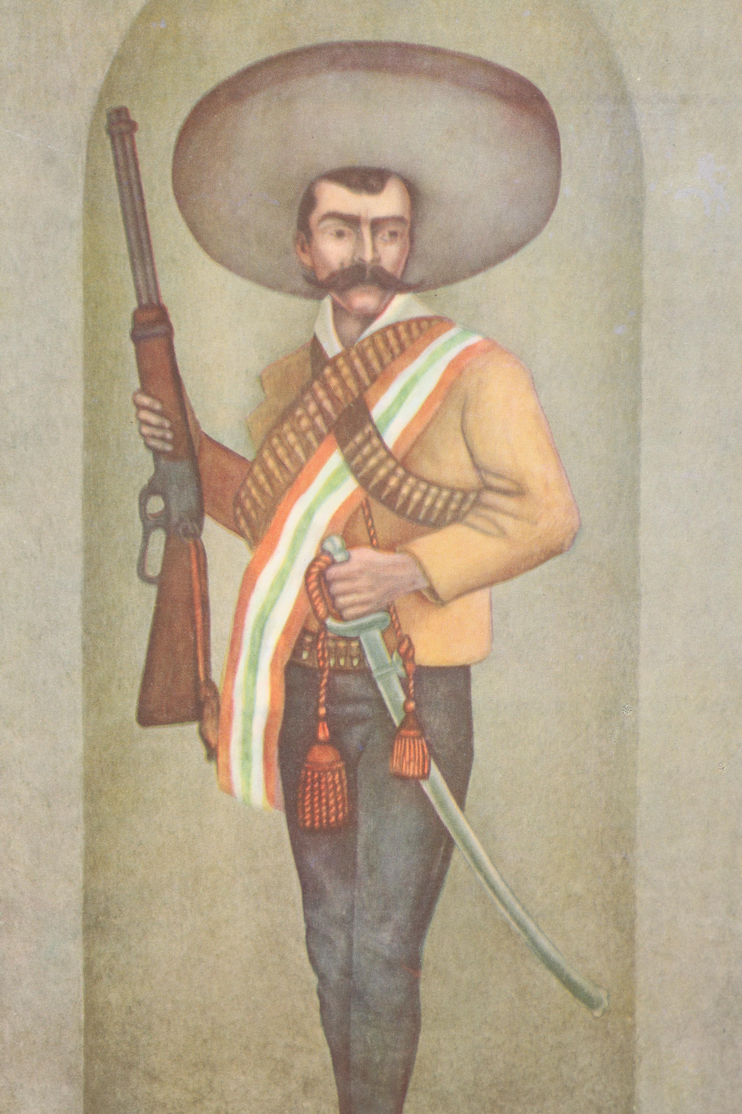 Offset Lithograph After Diego Rivera "General, Emiliano Zapata"