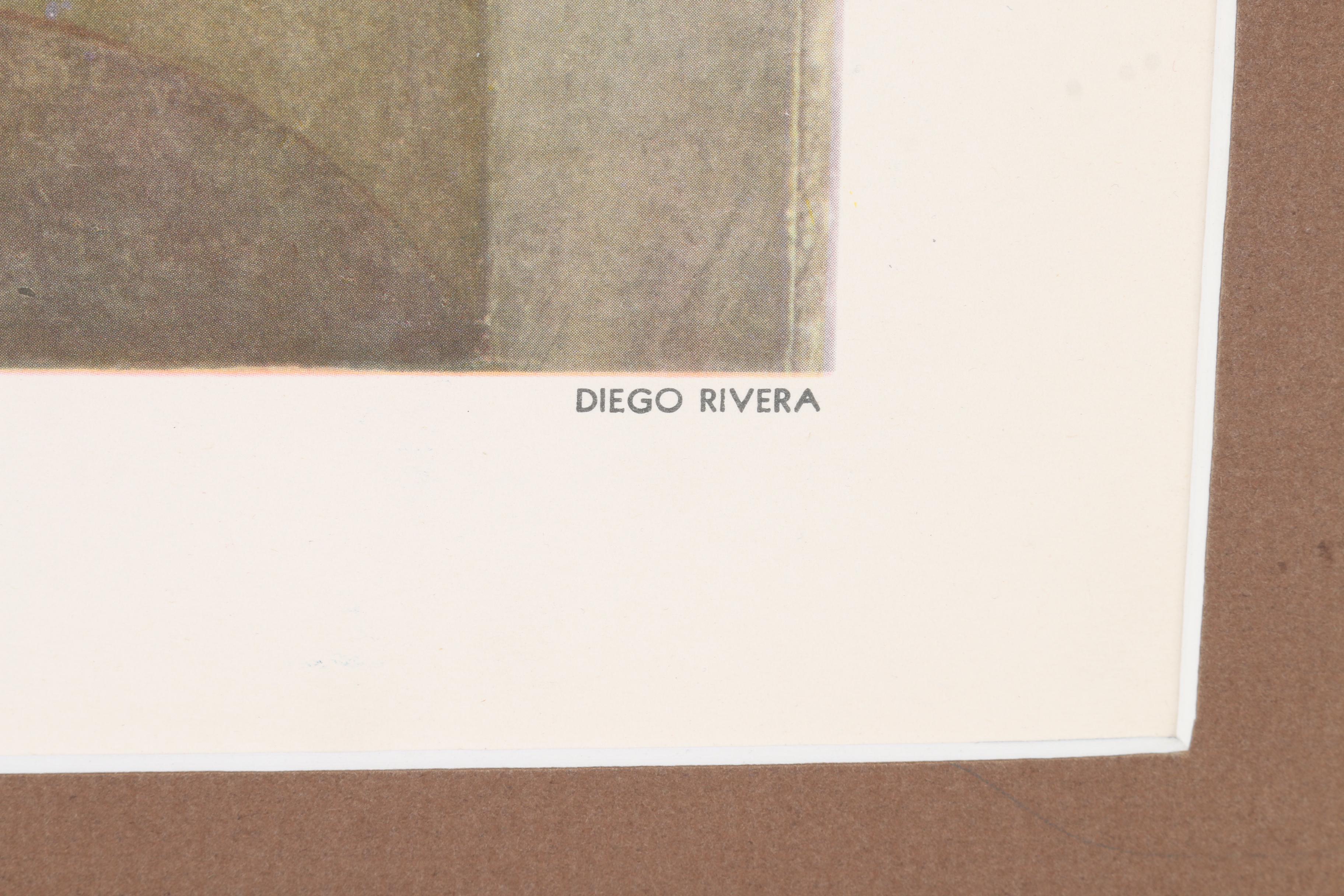 Offset Lithograph After Diego Rivera "General, Emiliano Zapata"