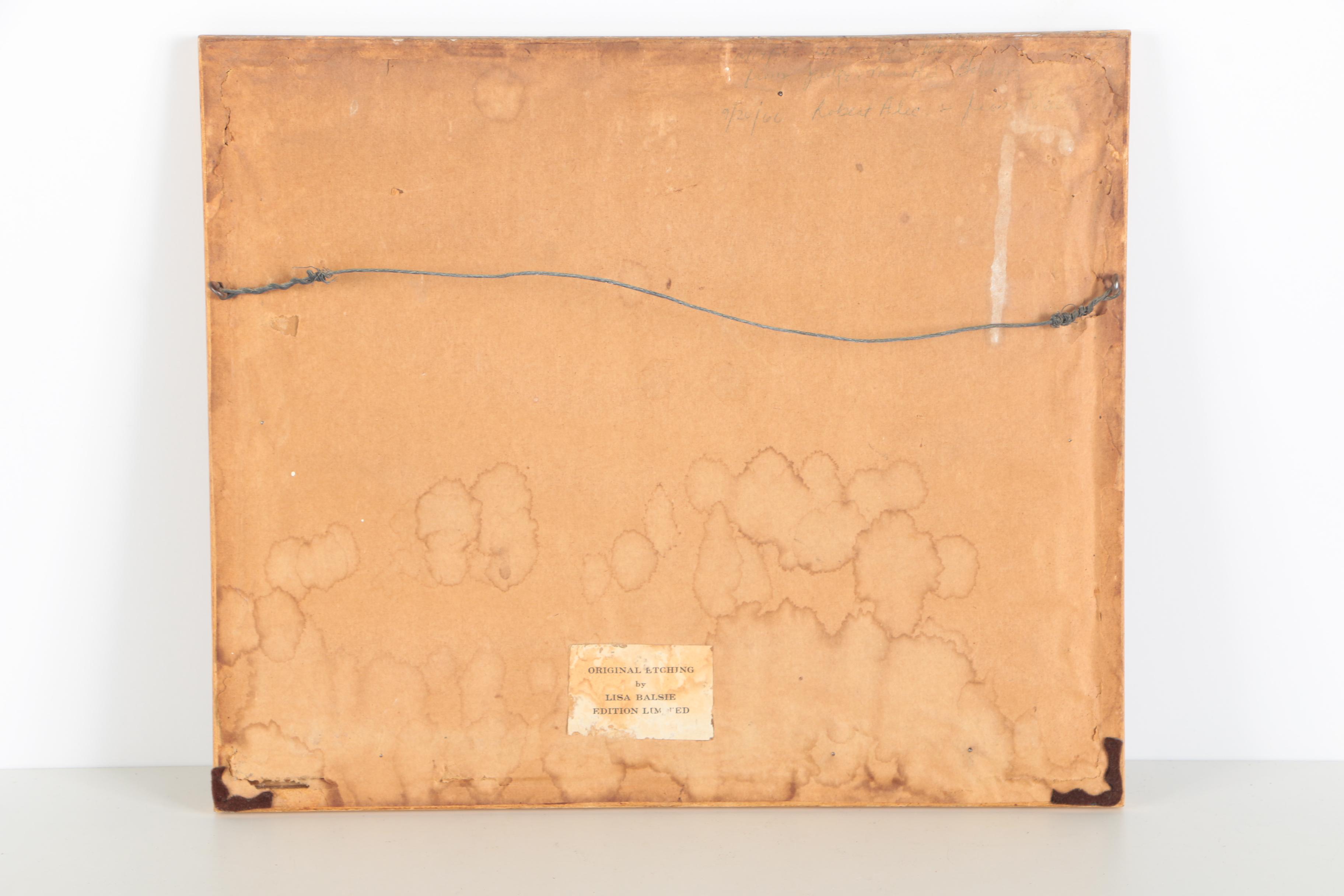 Lisa Balsie Limited Edition Etching on Paper