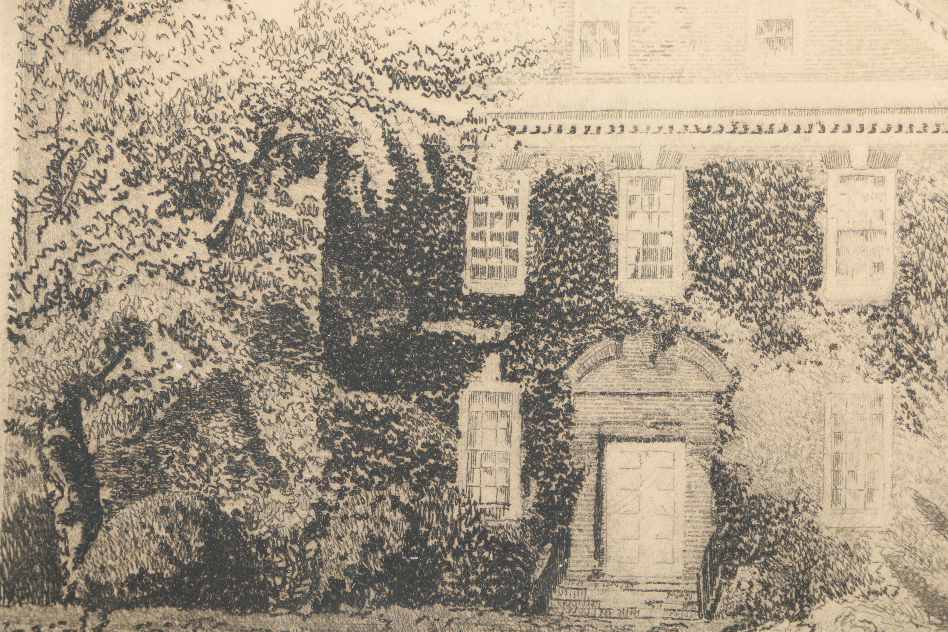 Don Swann Limited Edition Original Etching "Nelson House, Yorktown"