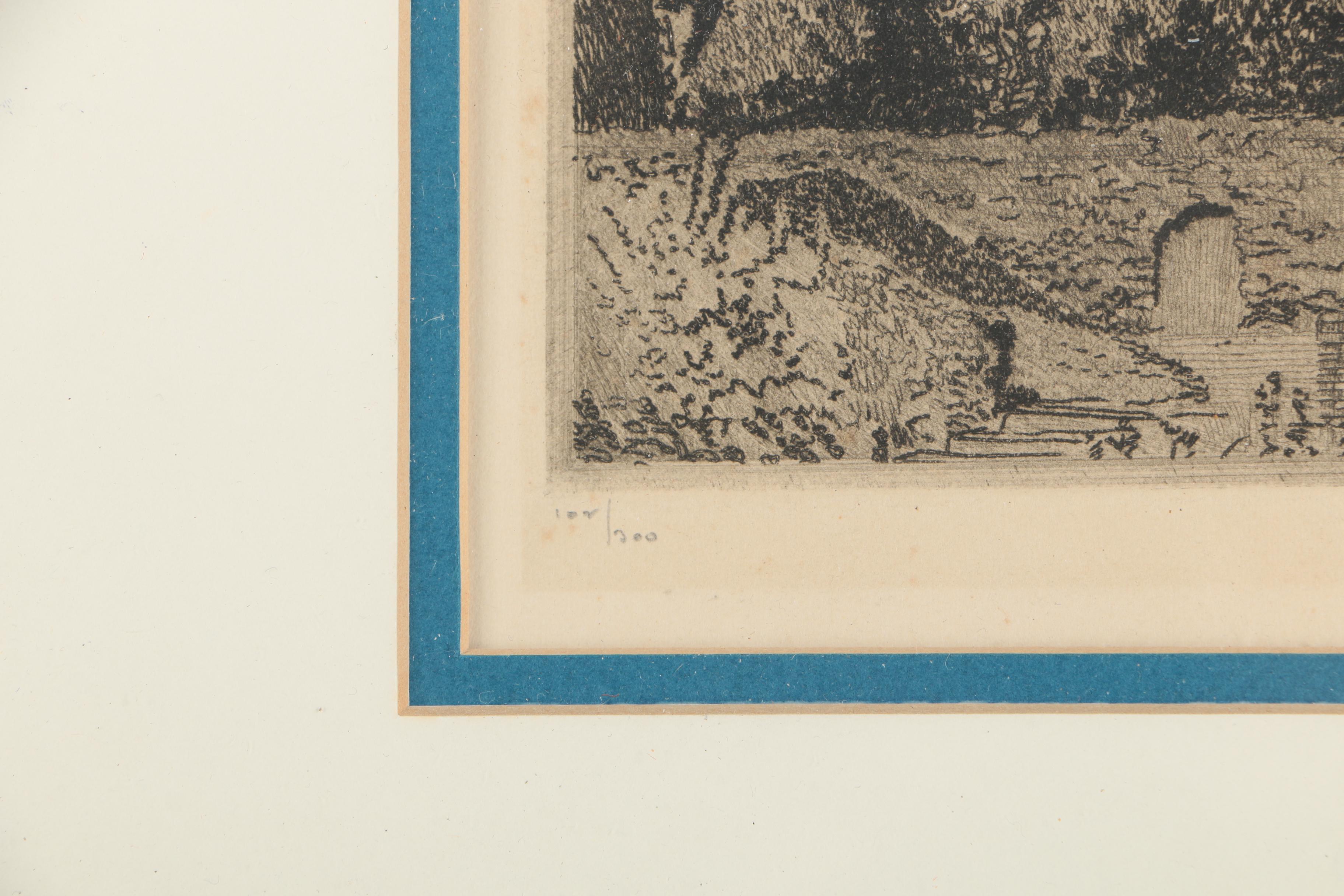 Don Swann Limited Edition Original Etching "Nelson House, Yorktown"