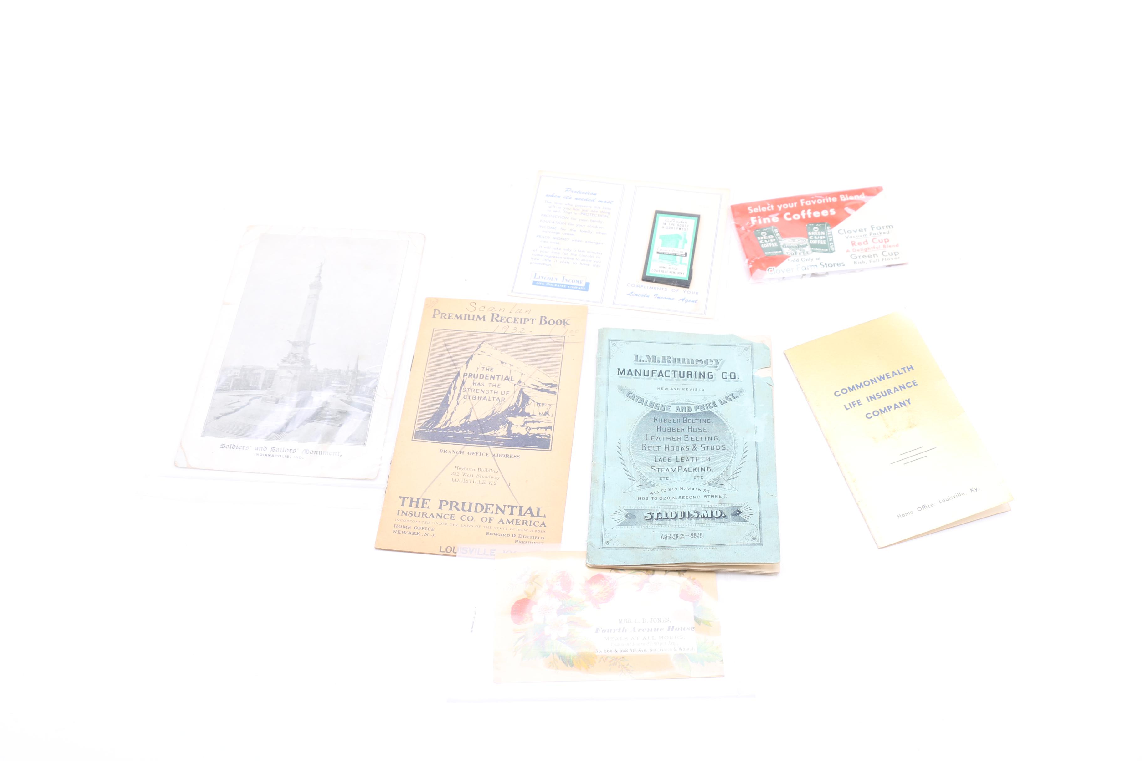 Assortment of Vintage Advertisements and Brochures