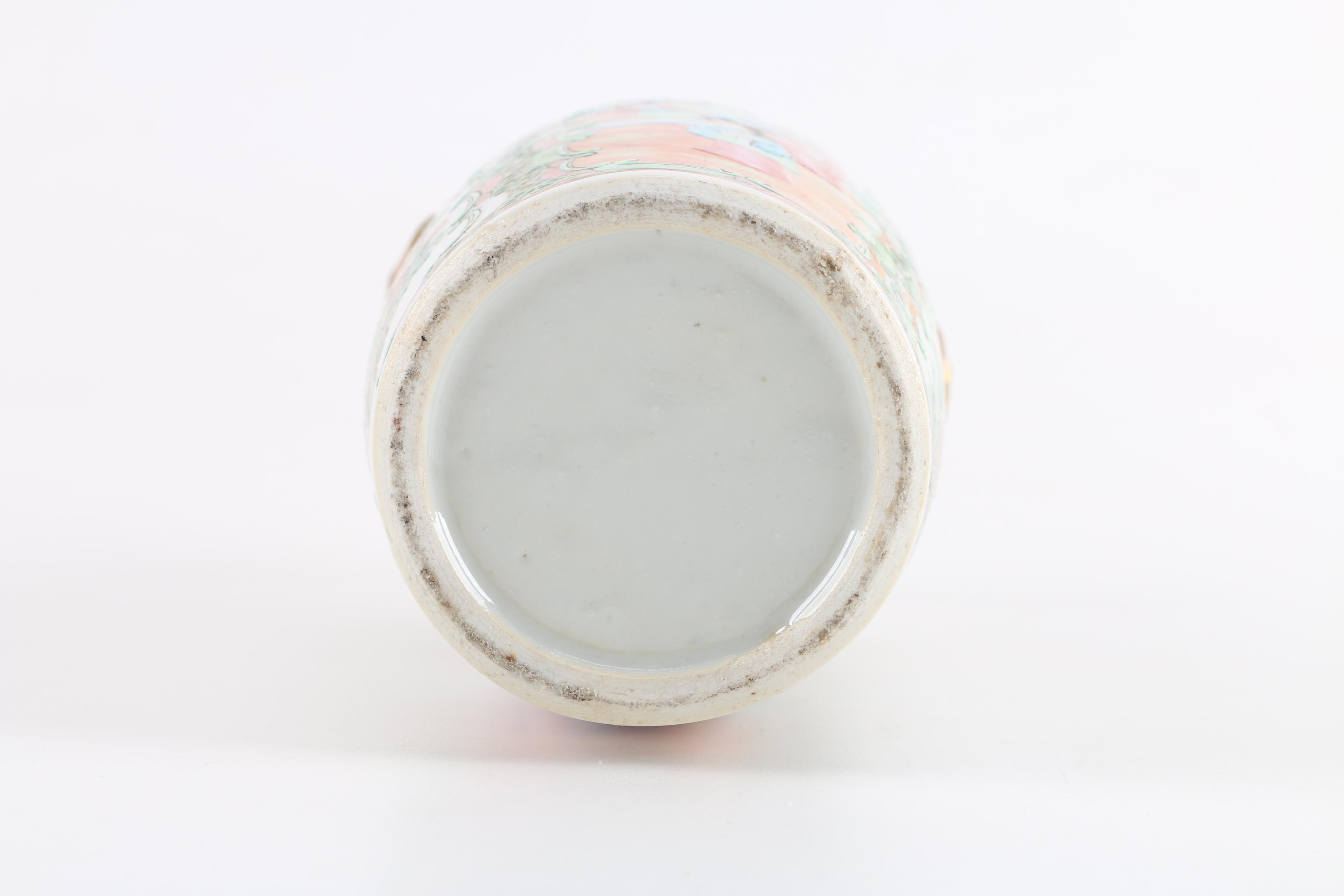 Pair of Chinese Rose Medallion Vases